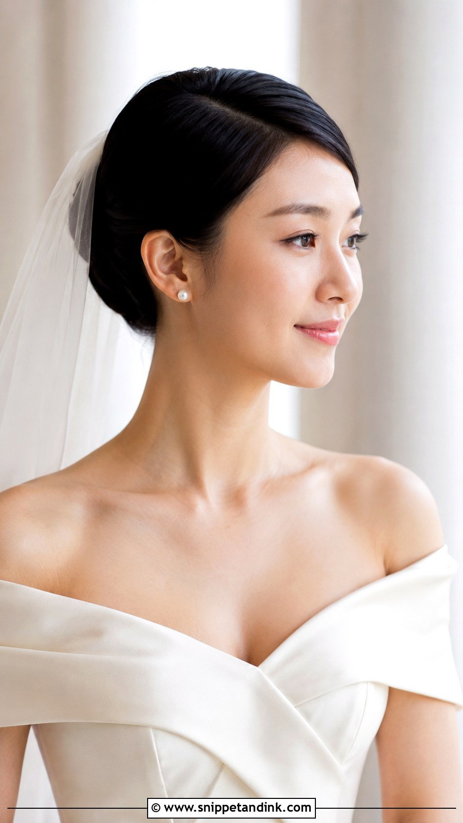 Short Hair Sleek Bridal Updo - Snippet and Ink - 15 Short Hair Bridal Updo Ideas