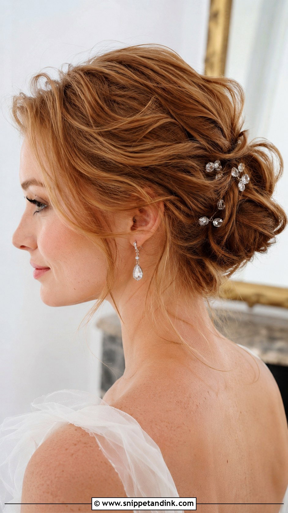 Short Hair Textured Bun Updo - Snippet and Ink - 15 Short Hair Bridal Updo Ideas