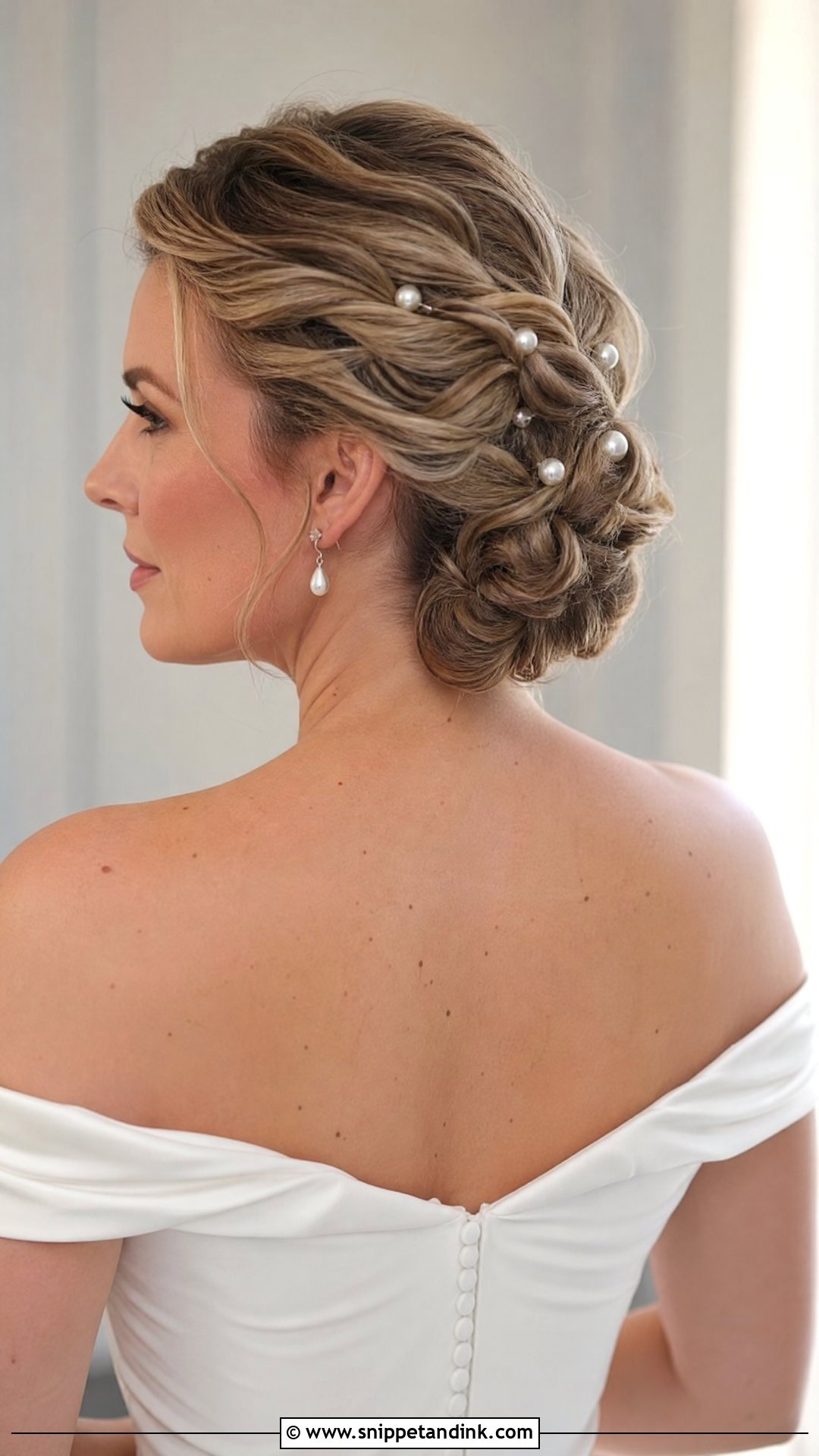 Short Hair Twisted Bun Bridal Updo - Snippet and Ink - 15 Bridal Updo for Short Hair Ideas