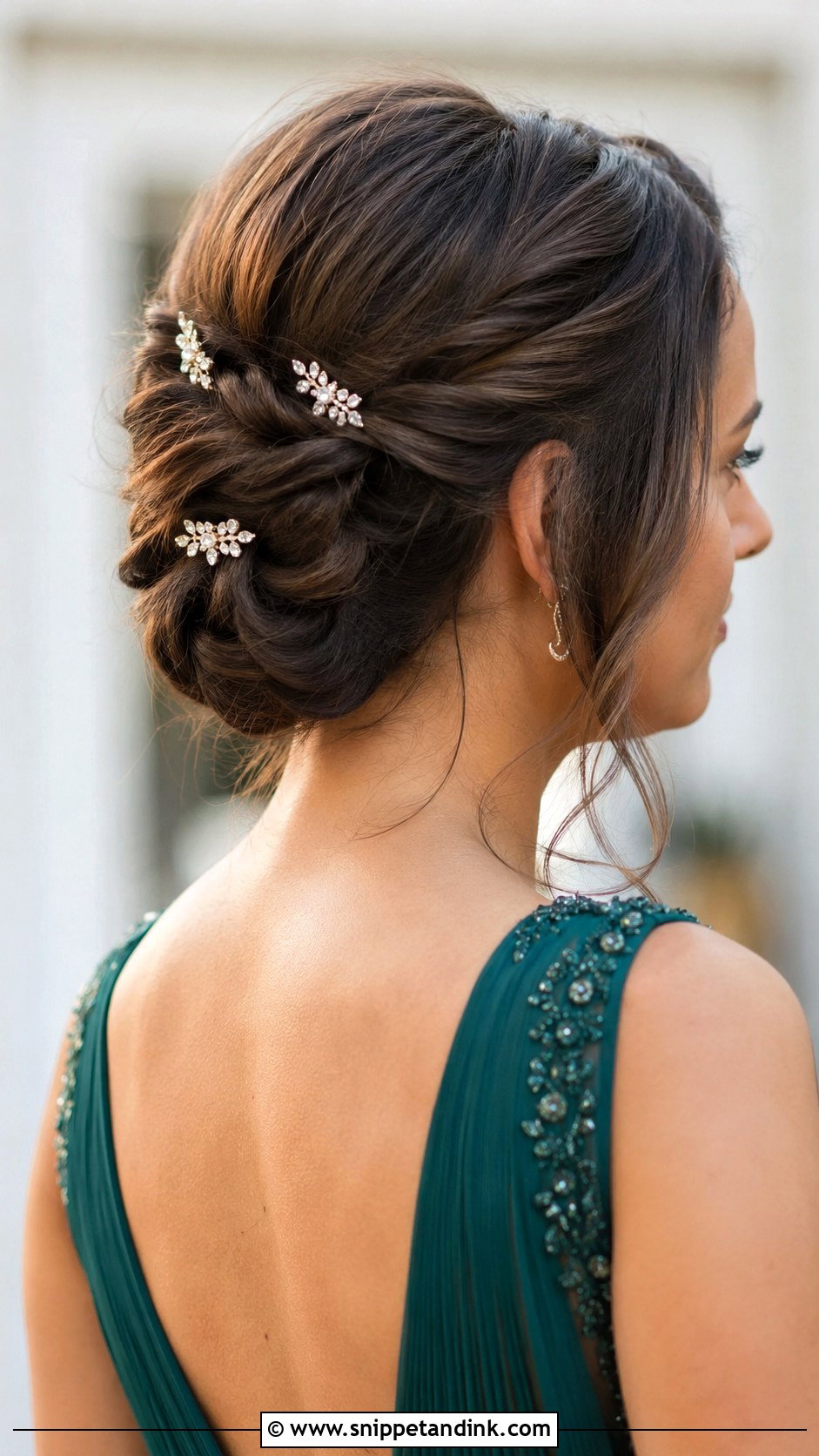 Short Hair Twisted Updo for Weddings - Snippet and Ink - 25 Short Hairstyle Wedding Guest Ideas