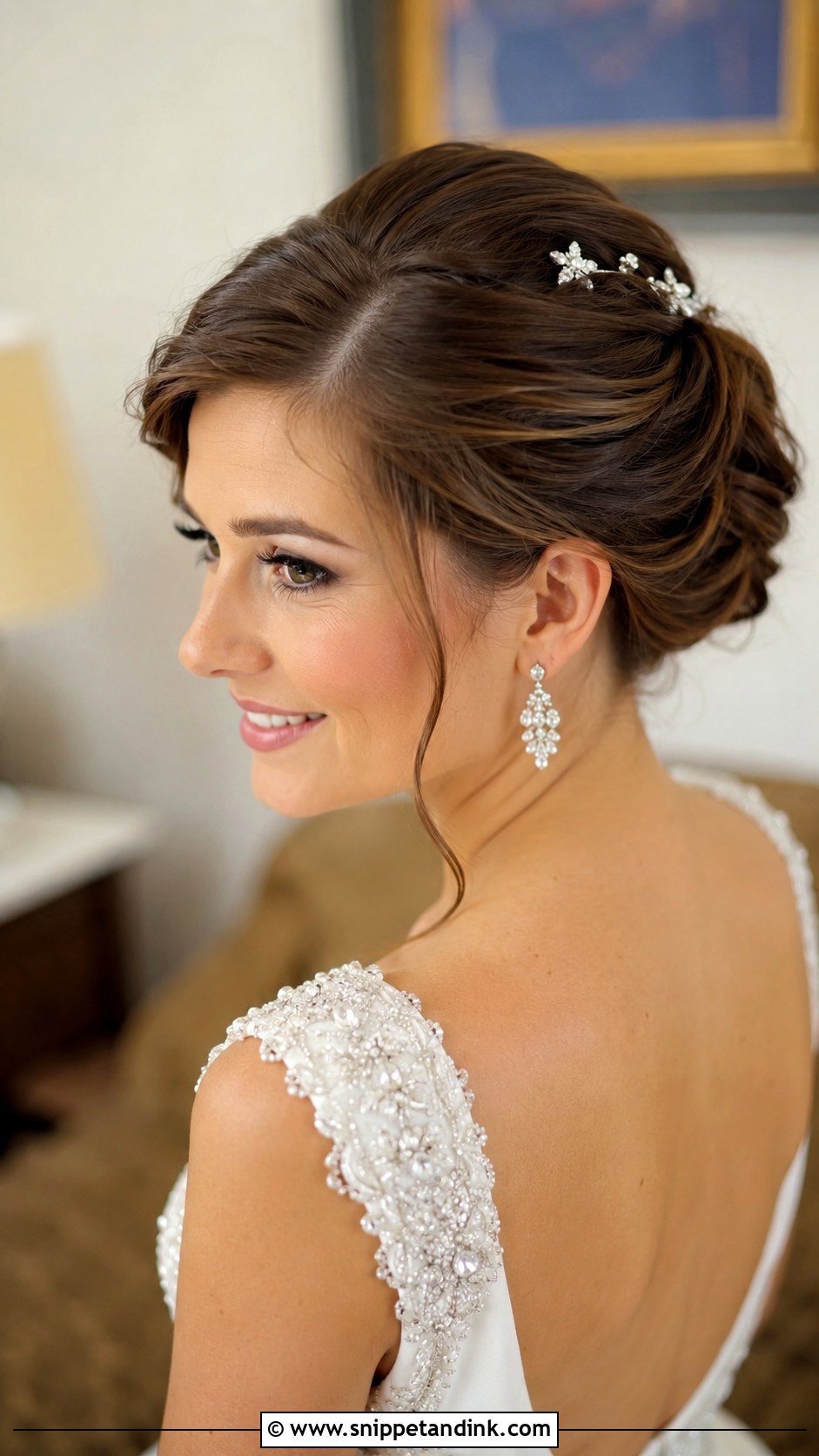Short Hair Updo With Twists - Snippet and Ink - 30 Short Hair Bride Ideas