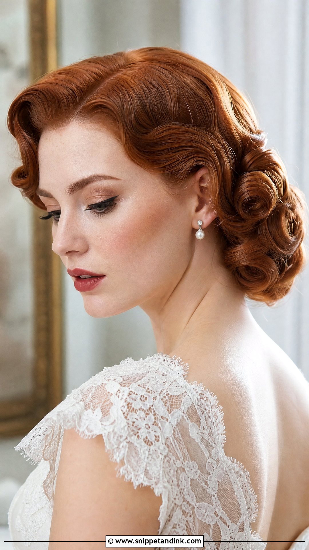 Short Hair Vintage Bridal Updo - Snippet and Ink - 15 Bridal Updo for Short Hair Ideas