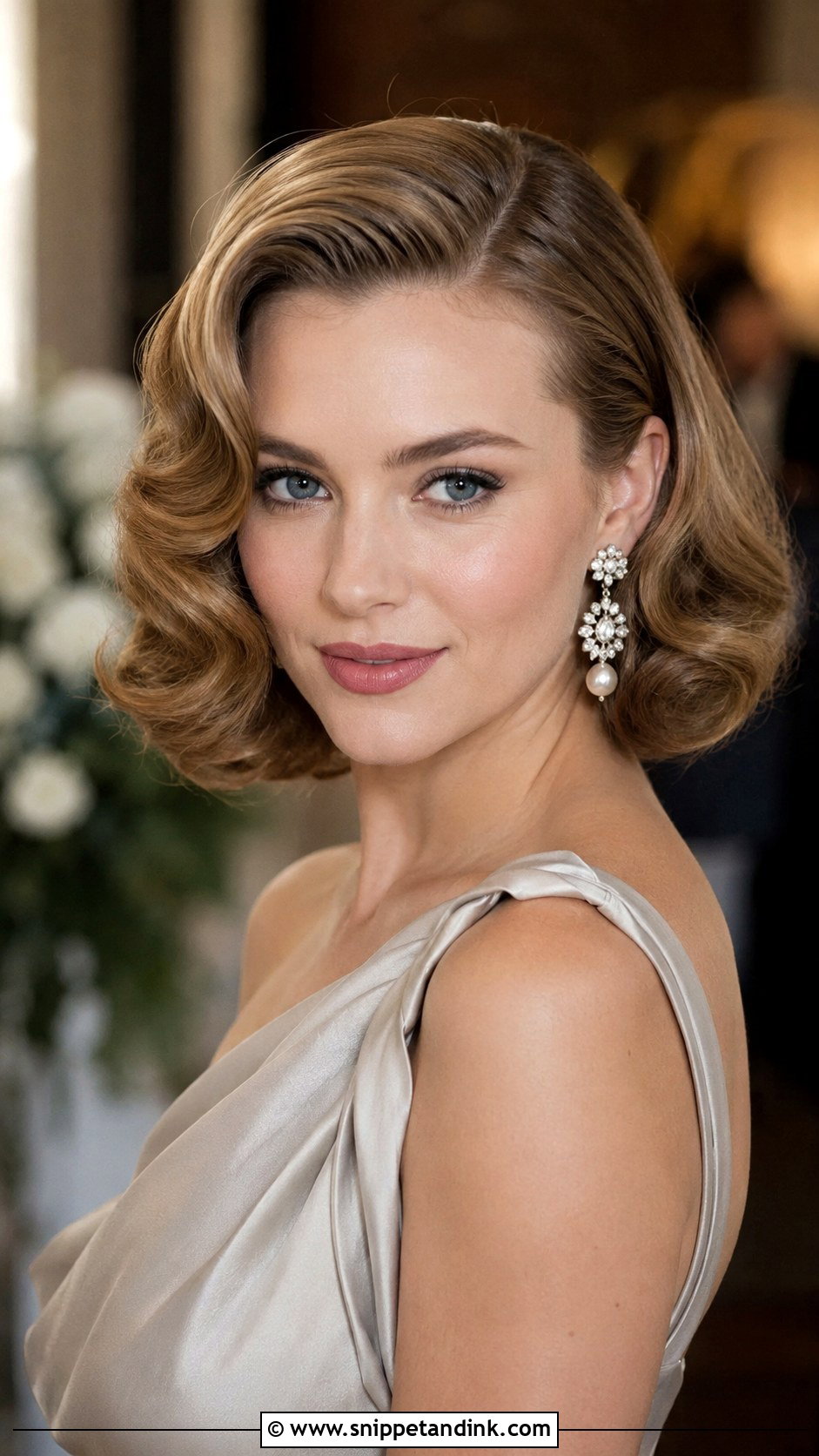 Short Hair Vintage Curls for Weddings - Snippet and Ink - 25 Short Hairstyle Wedding Guest Ideas