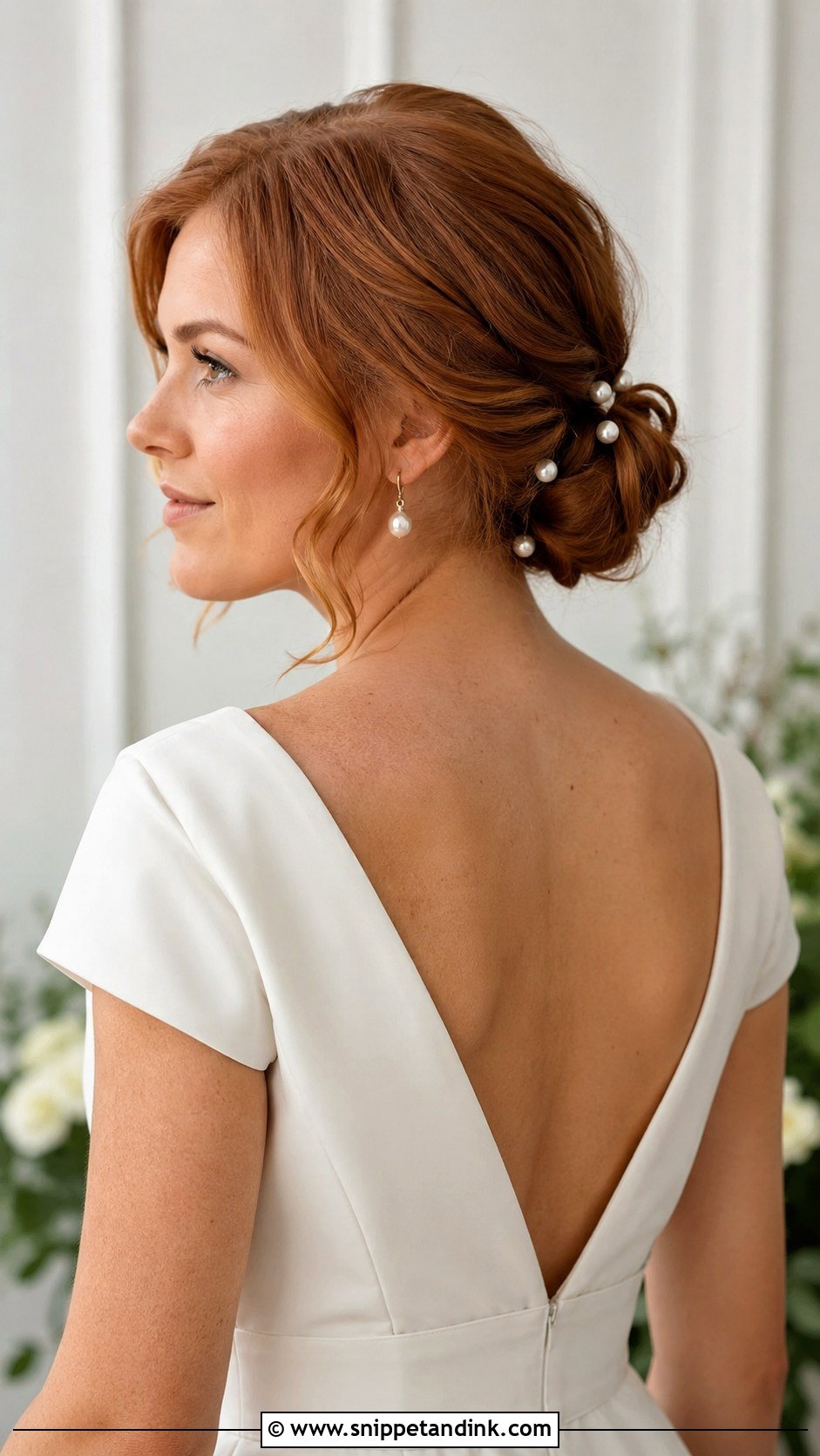 Short Hair Wedding Bun With Pearls - Snippet and Ink - 15 Wedding Bun with Pearls Ideas