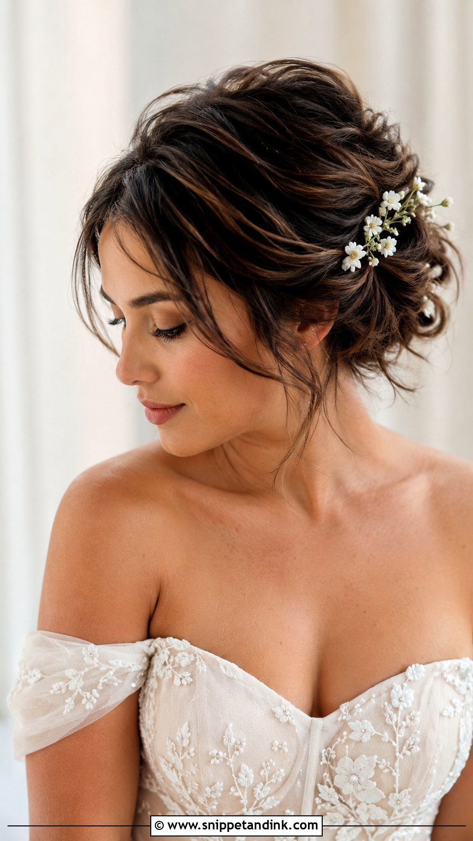 Short Hair Wedding Faux Updo - Snippet and Ink - 15 Hair Do for Short Hair Wedding Ideas