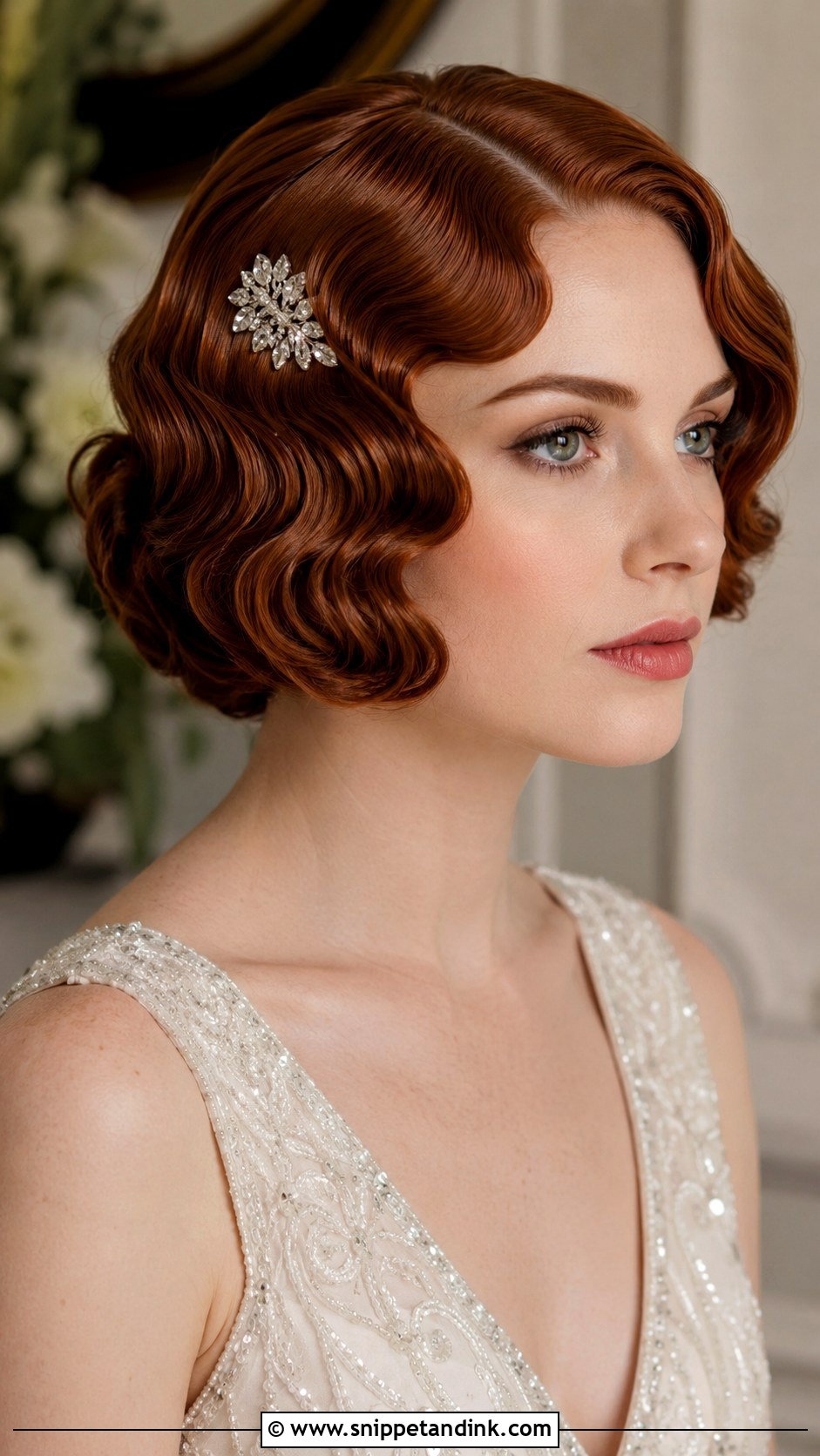 Short Hair Wedding Finger Waves - Snippet and Ink - 15 Hair Do for Short Hair Wedding Ideas