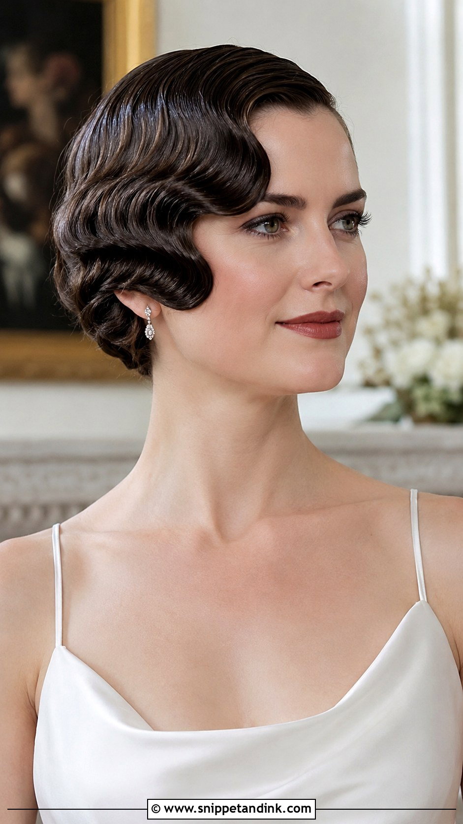 Short Hair Wedding Finger Waves - Snippet and Ink - 20 How to Style Short Hair for Wedding Ideas
