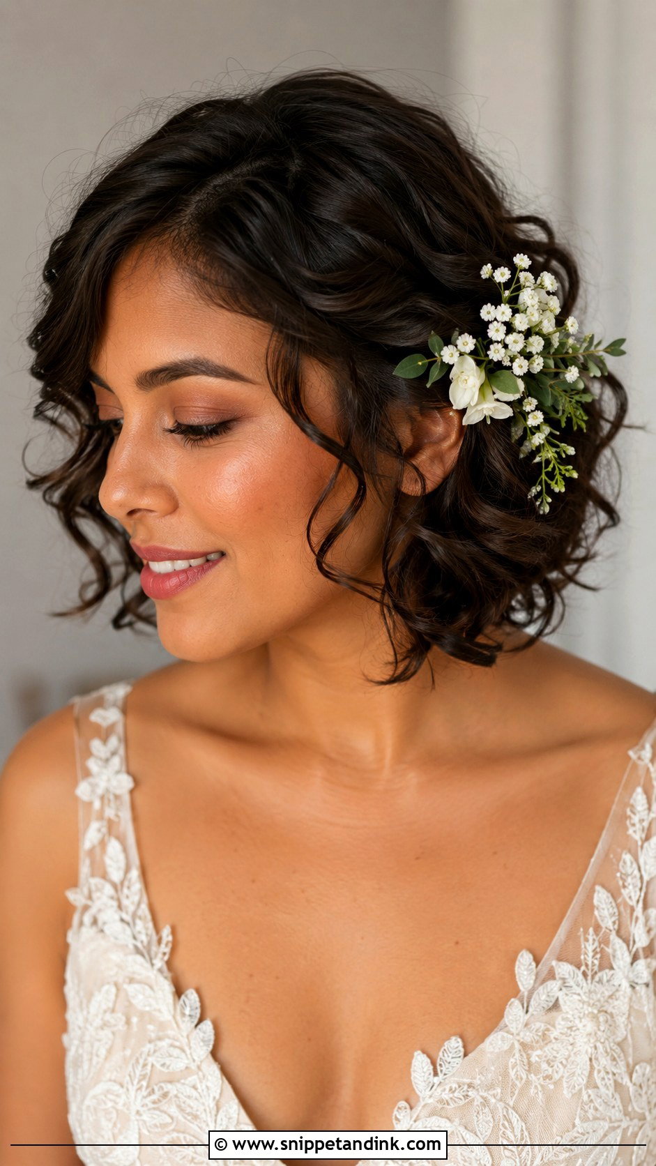 Short Hair Wedding Floral Hair - Snippet and Ink - 15 Wedding Hairstyles on Short Hair