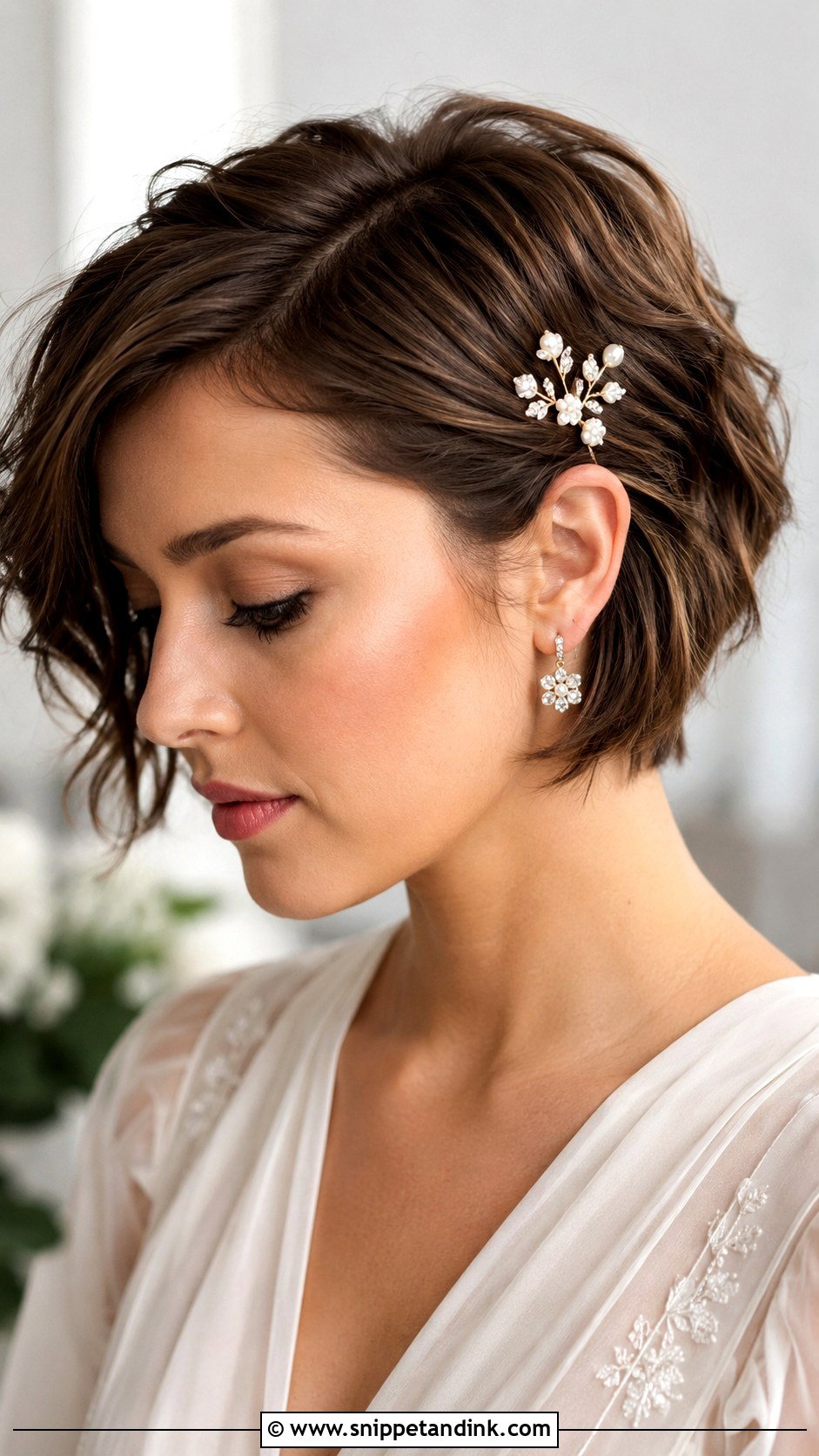 Short Hair Wedding Hair Pins - Snippet and Ink - 15 Very Short Hair Wedding Styles