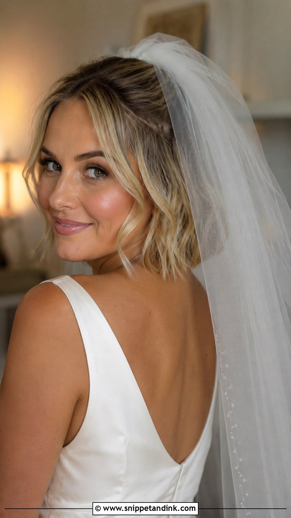 Short Hair Wedding Hair With Veil - Snippet and Ink - 15 Hair Do for Short Hair Wedding Ideas