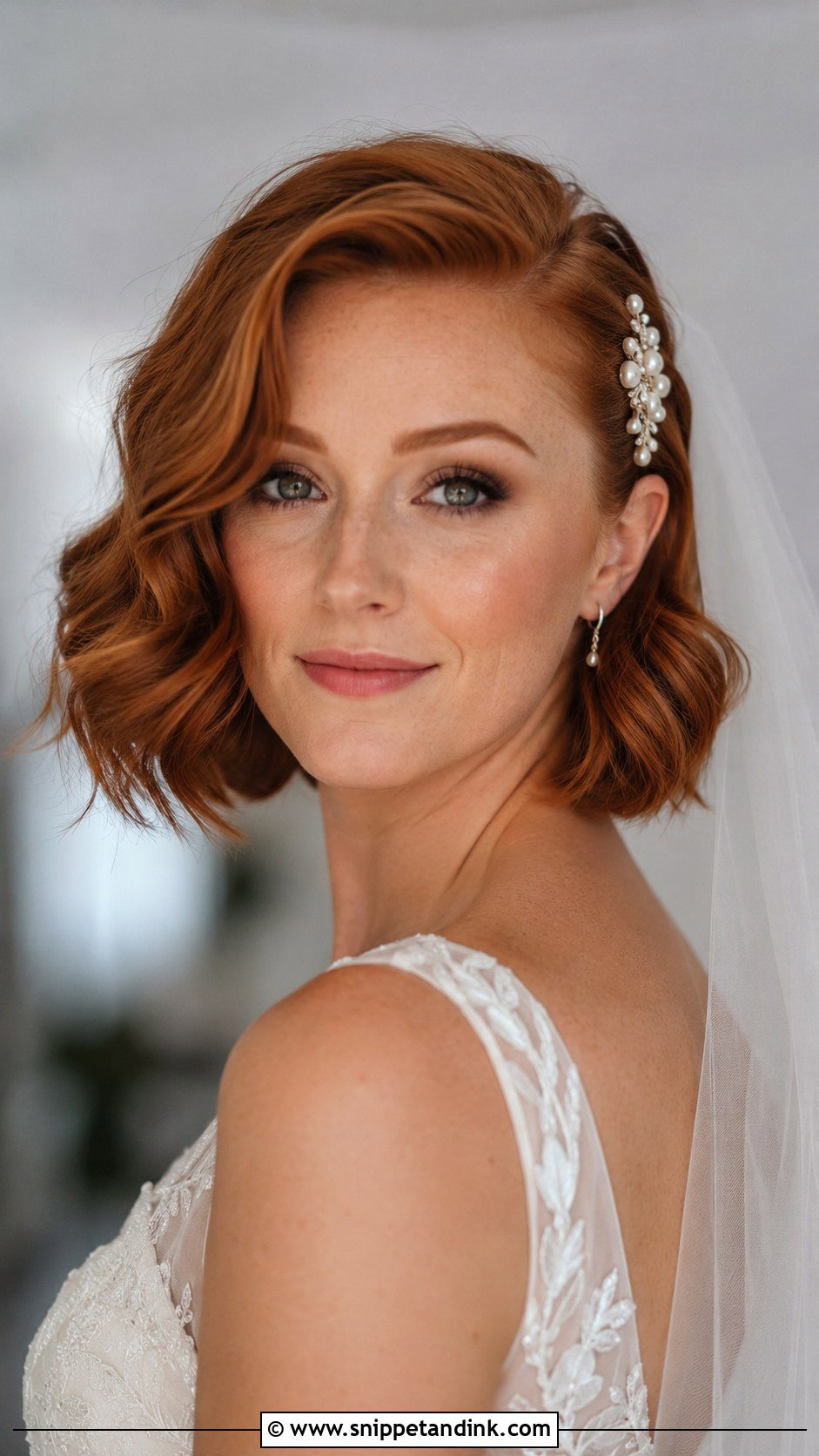 Short Hair Wedding Hairstyle - Snippet and Ink - 15 Simple Elegant Wedding Hairstyles
