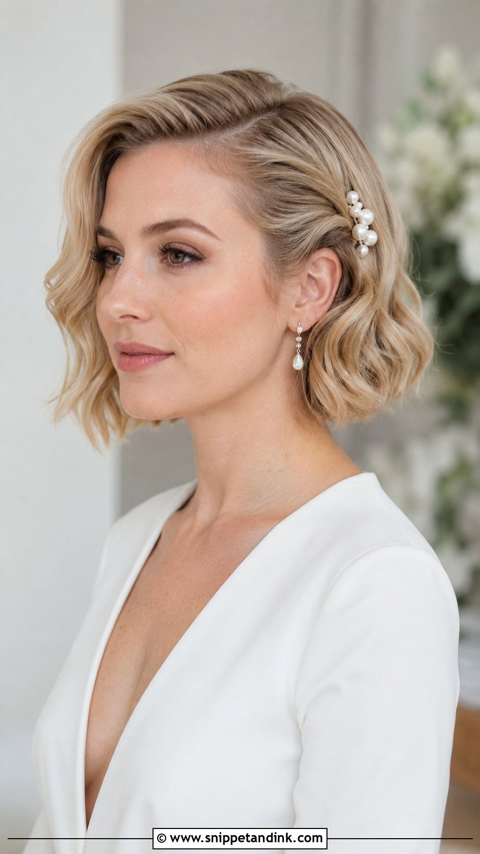 Short Hair Wedding Hairstyle - Snippet and Ink - 15 Wedding Ceremony Hairstyles