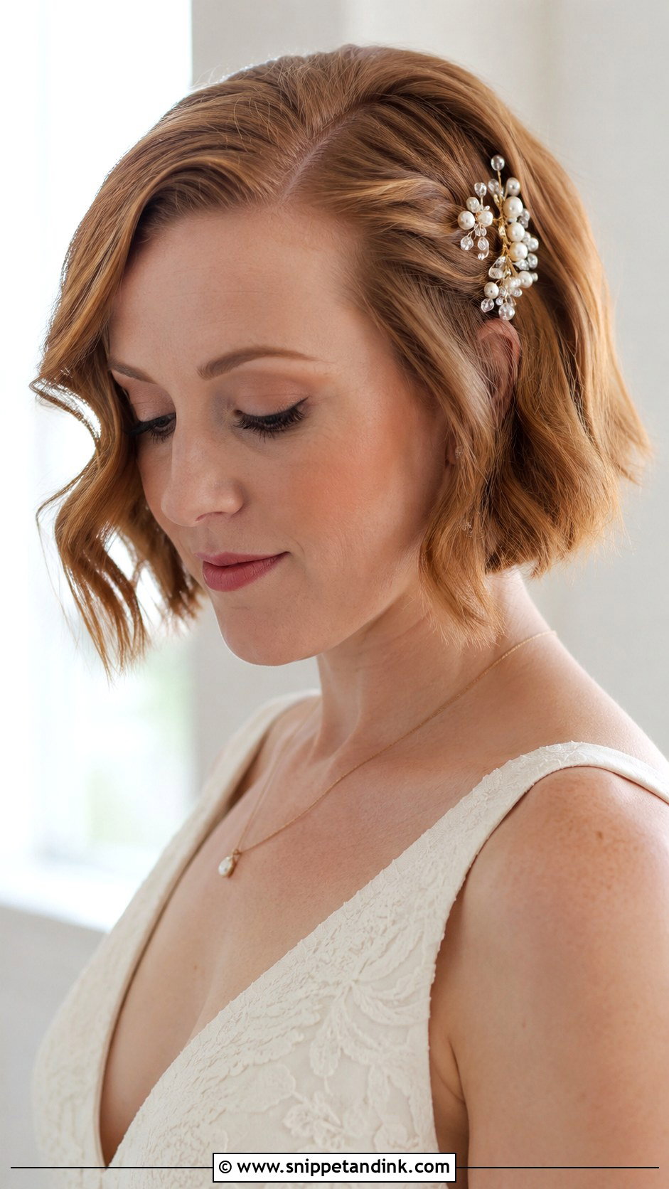 Short Hair Wedding Hairstyle - Snippet and Ink - 20 Hairstyle Idea for Wedding Ideas