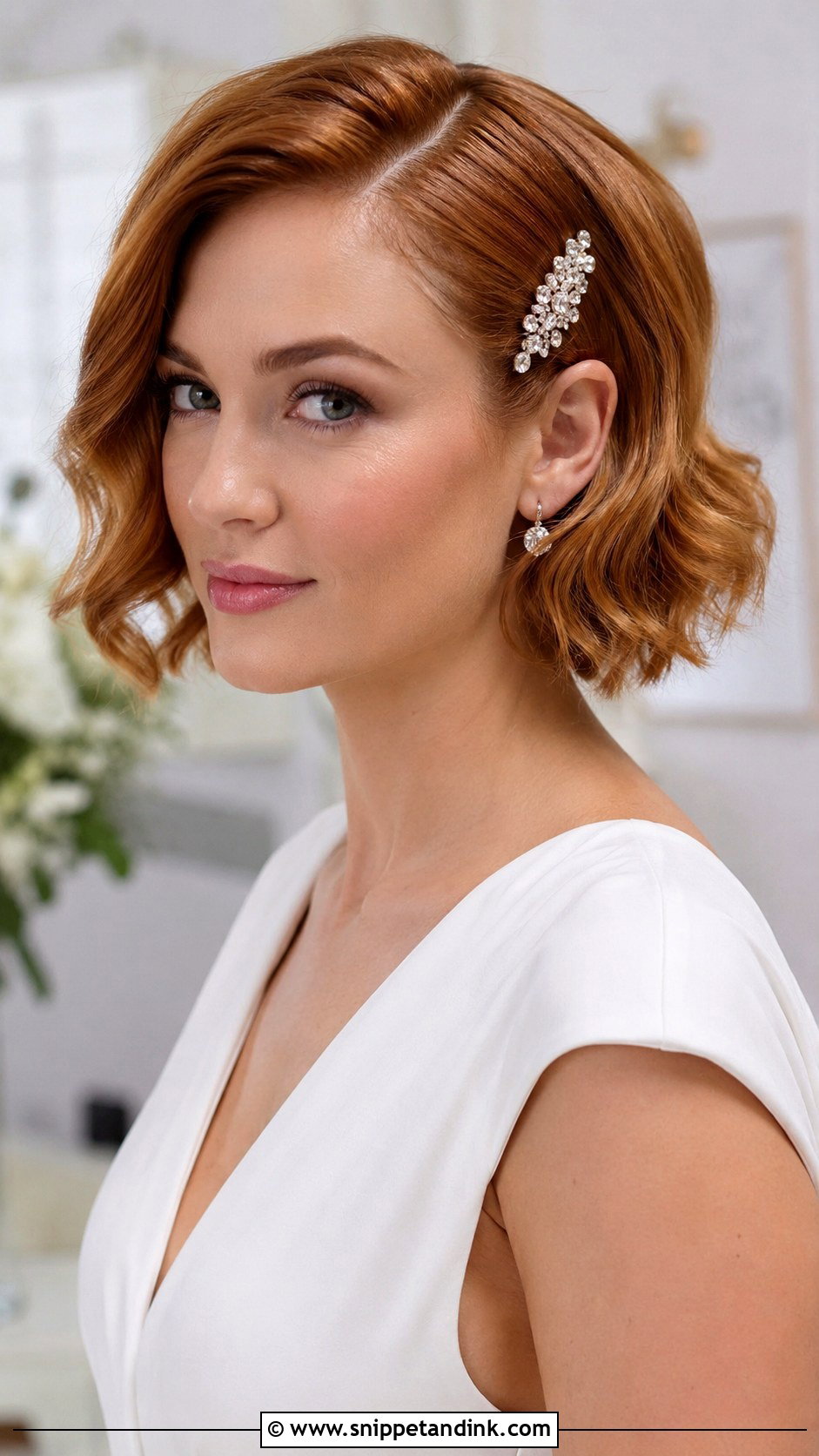 Short Hair Wedding Hairstyle - Snippet and Ink - 15 Quick Wedding Hairstyles