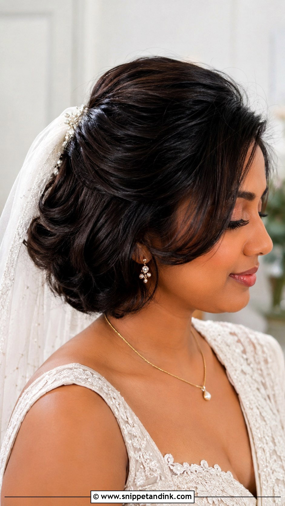 Short Hair Wedding Hairstyle With Veil - Snippet and Ink - 15 Hairstyles for Short Hair Marriage