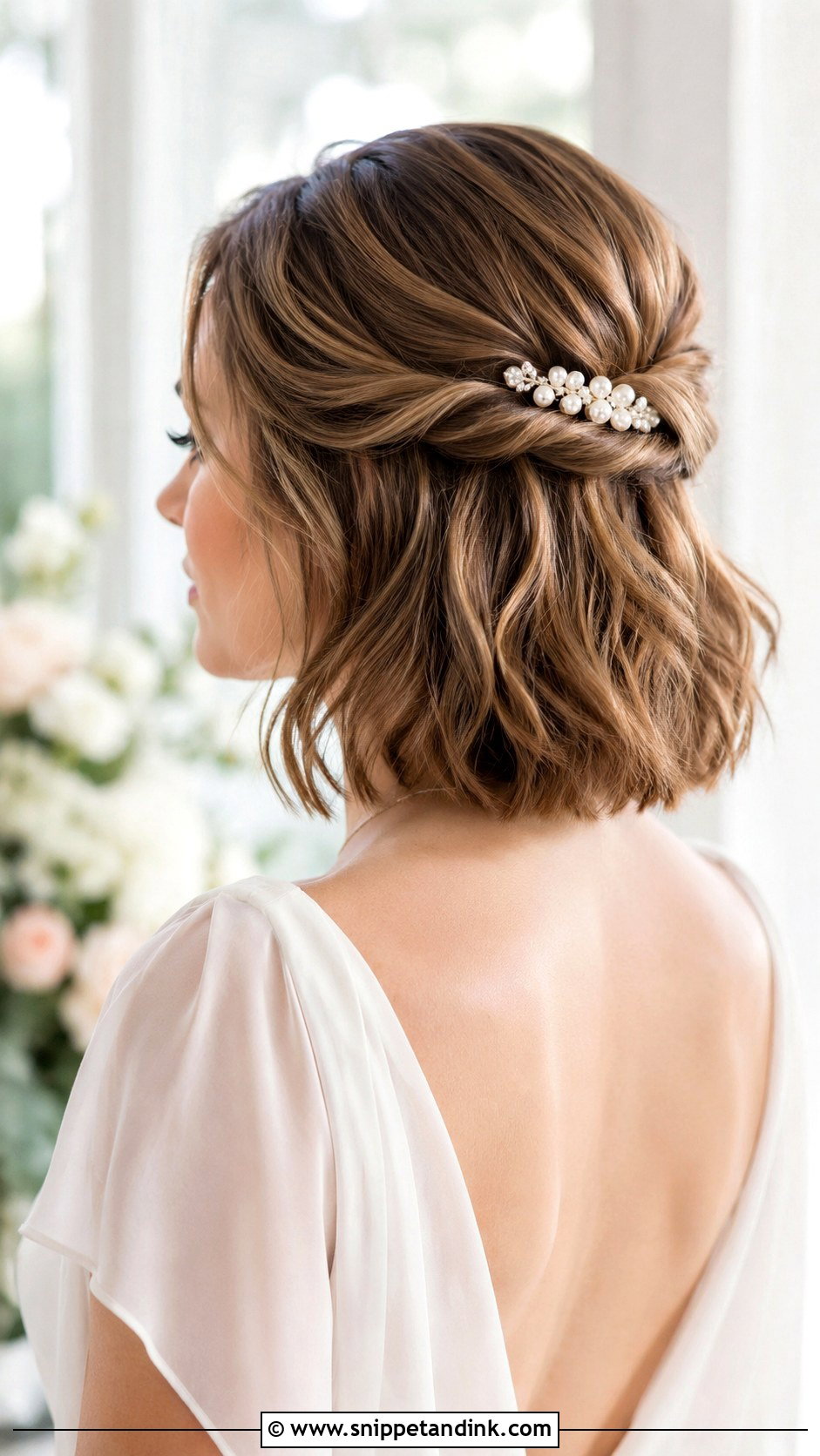Short Hair Wedding Half Up - Snippet and Ink - 15 Wedding Hairstyles on Short Hair
