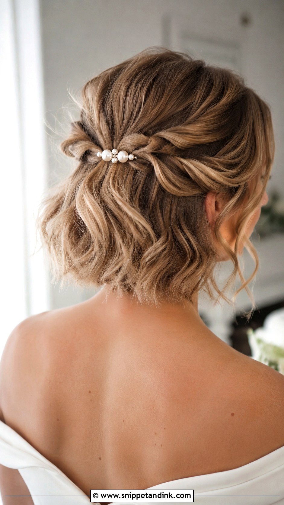 Short Hair Wedding Half Up - Snippet and Ink - 15 Hair Do for Short Hair Wedding Ideas
