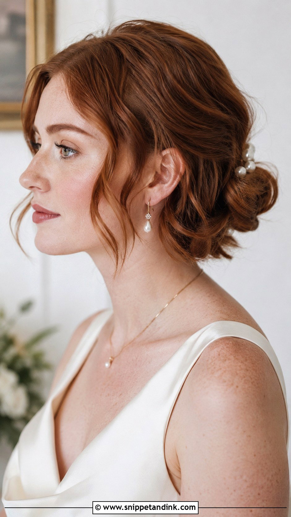 Short Hair Wedding Low Bun - Snippet and Ink - 20 How to Style Short Hair for Wedding Ideas