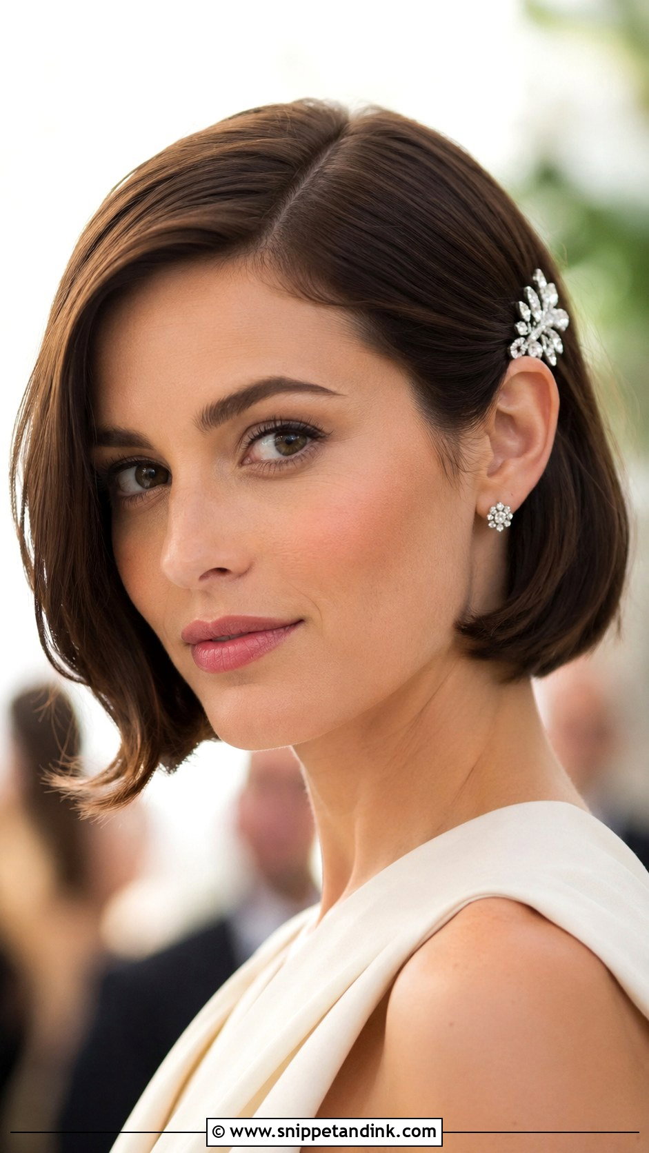 Short Hair Wedding Side Part - Snippet and Ink - 20 How to Style Short Hair for Wedding Ideas