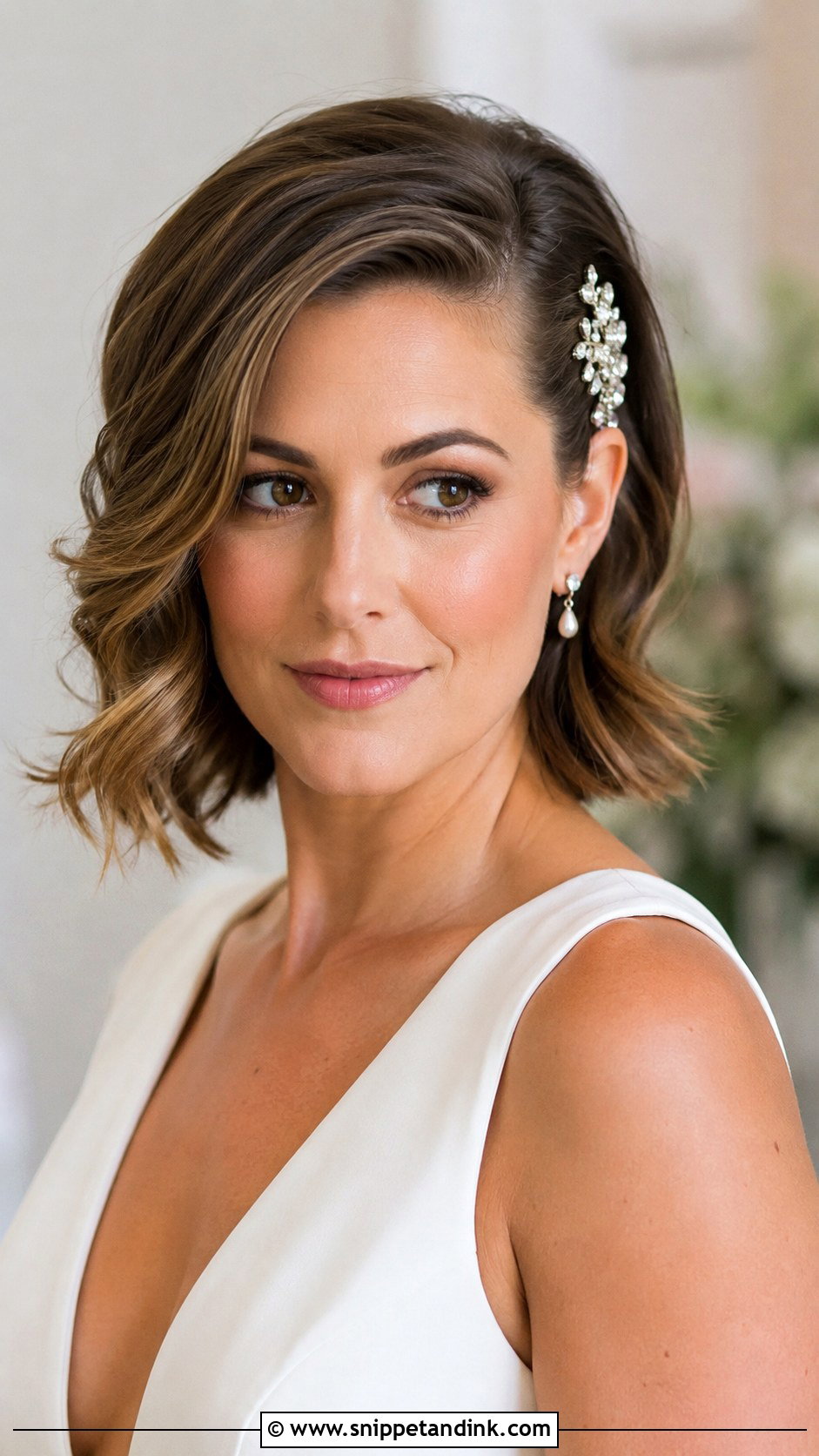 Short Hair Wedding Side Part - Snippet and Ink - 15 Hair Do for Short Hair Wedding Ideas