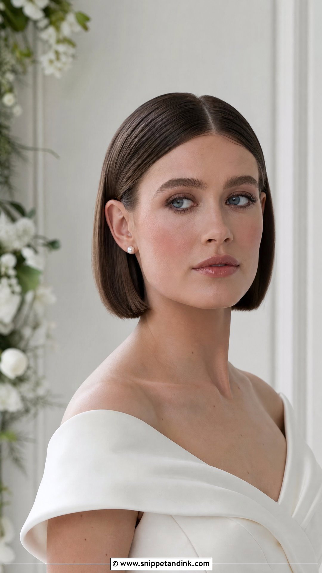 Short Hair Wedding Sleek Bob - Snippet and Ink - 15 Easy Short Hair Wedding Styles