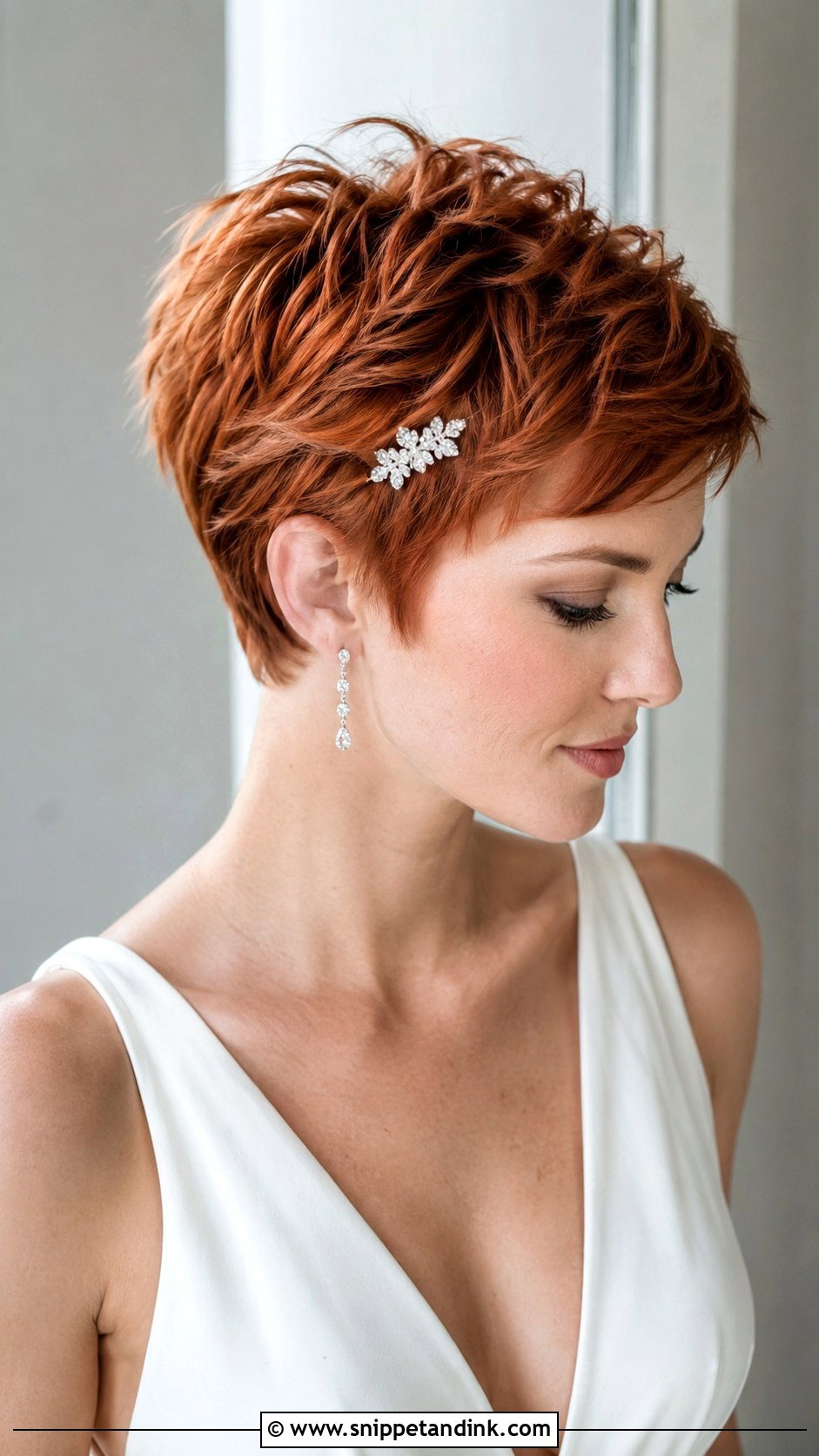 Short Hair Wedding Textured Pixie - Snippet and Ink - 20 How to Style Short Hair for Wedding Ideas