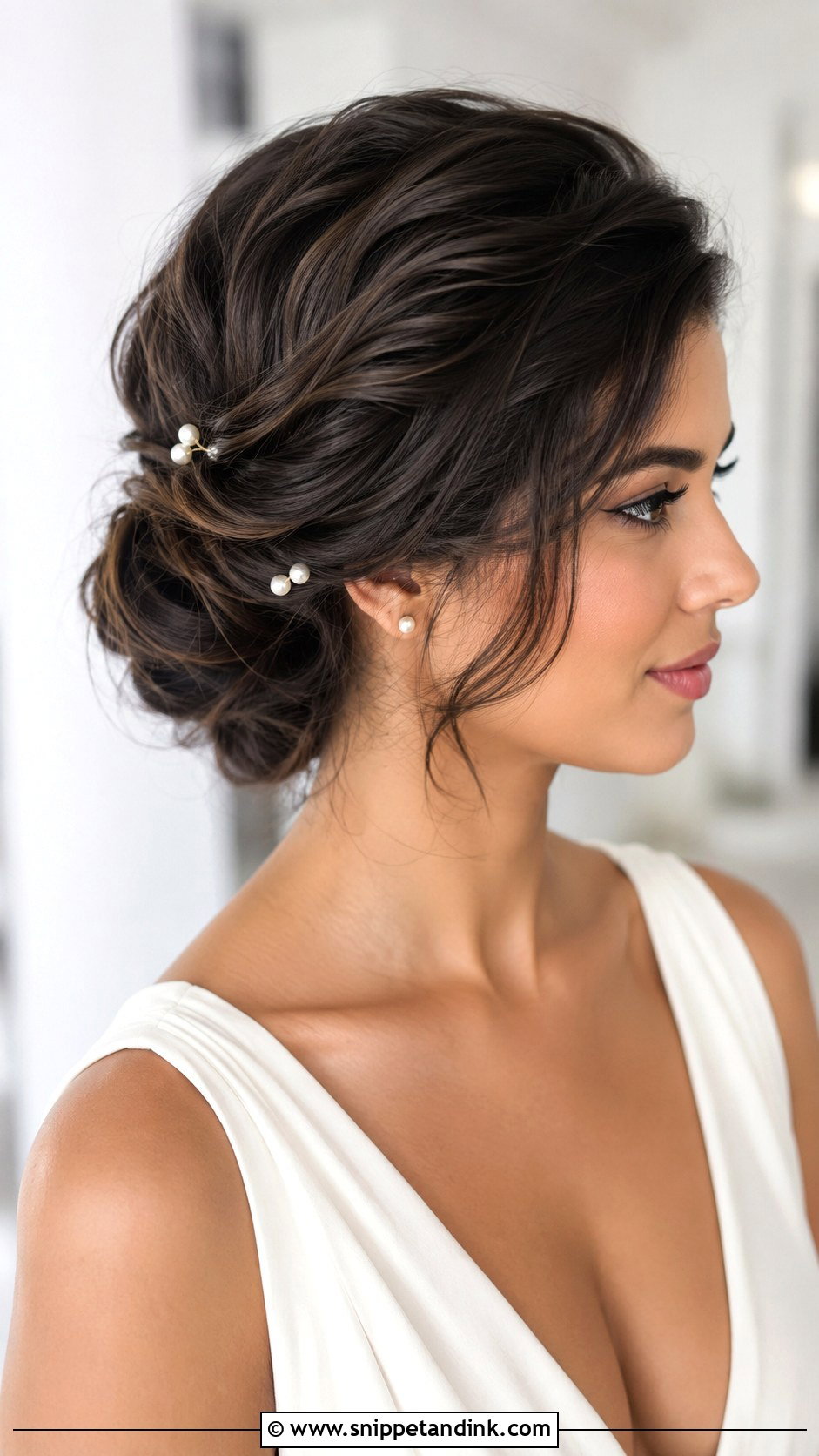 Short Hair Wedding Twisted Updo - Snippet and Ink - 20 How to Style Short Hair for Wedding Ideas