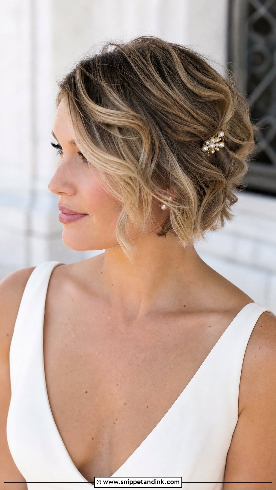 Short Hair Wedding Updo - Snippet and Ink - 15 Easy Wedding Hair Updos