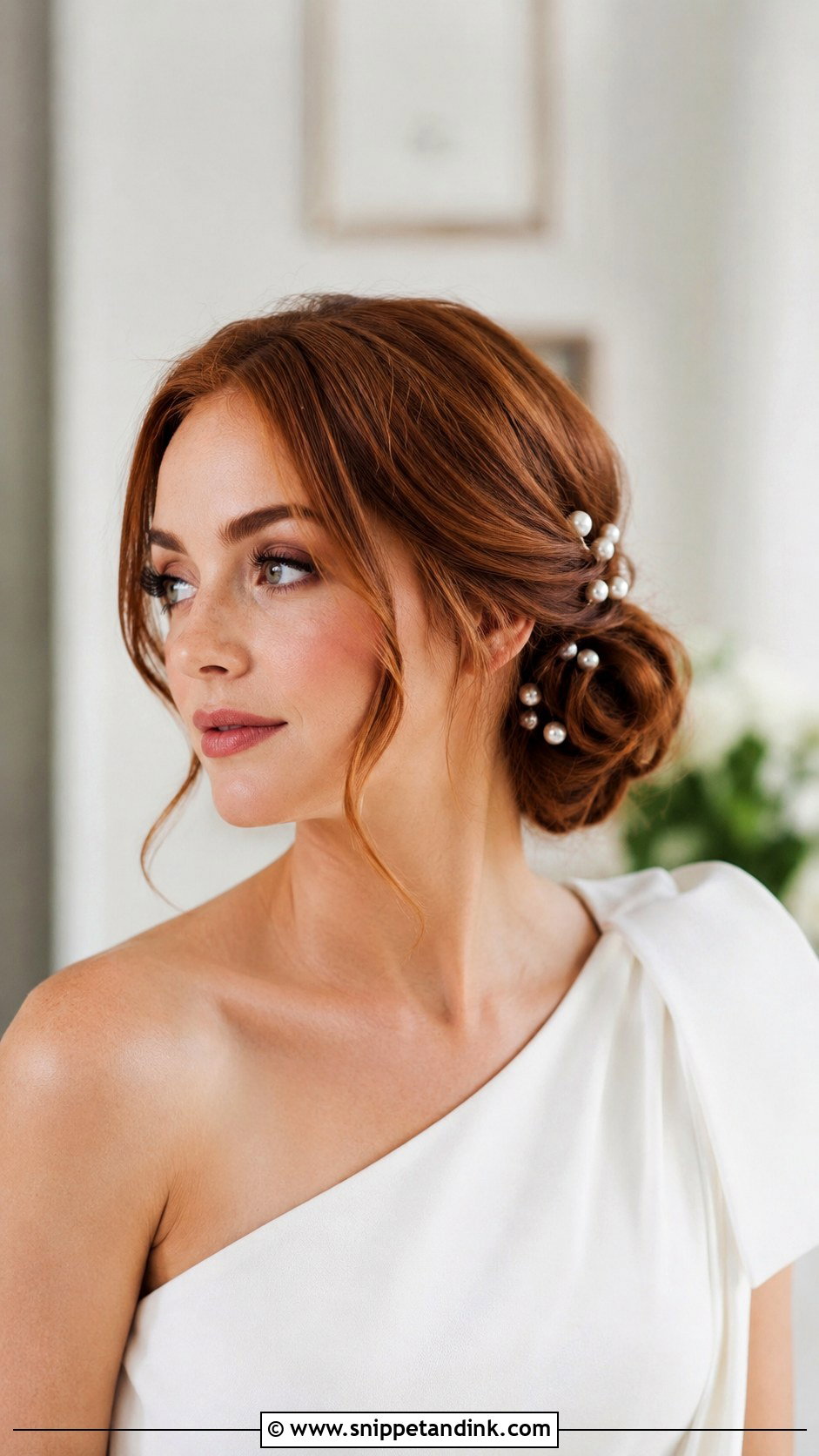 Short Hair Wedding Updo With Side Bun - Snippet and Ink - 20 Bridal Hair for Short Hair Ideas