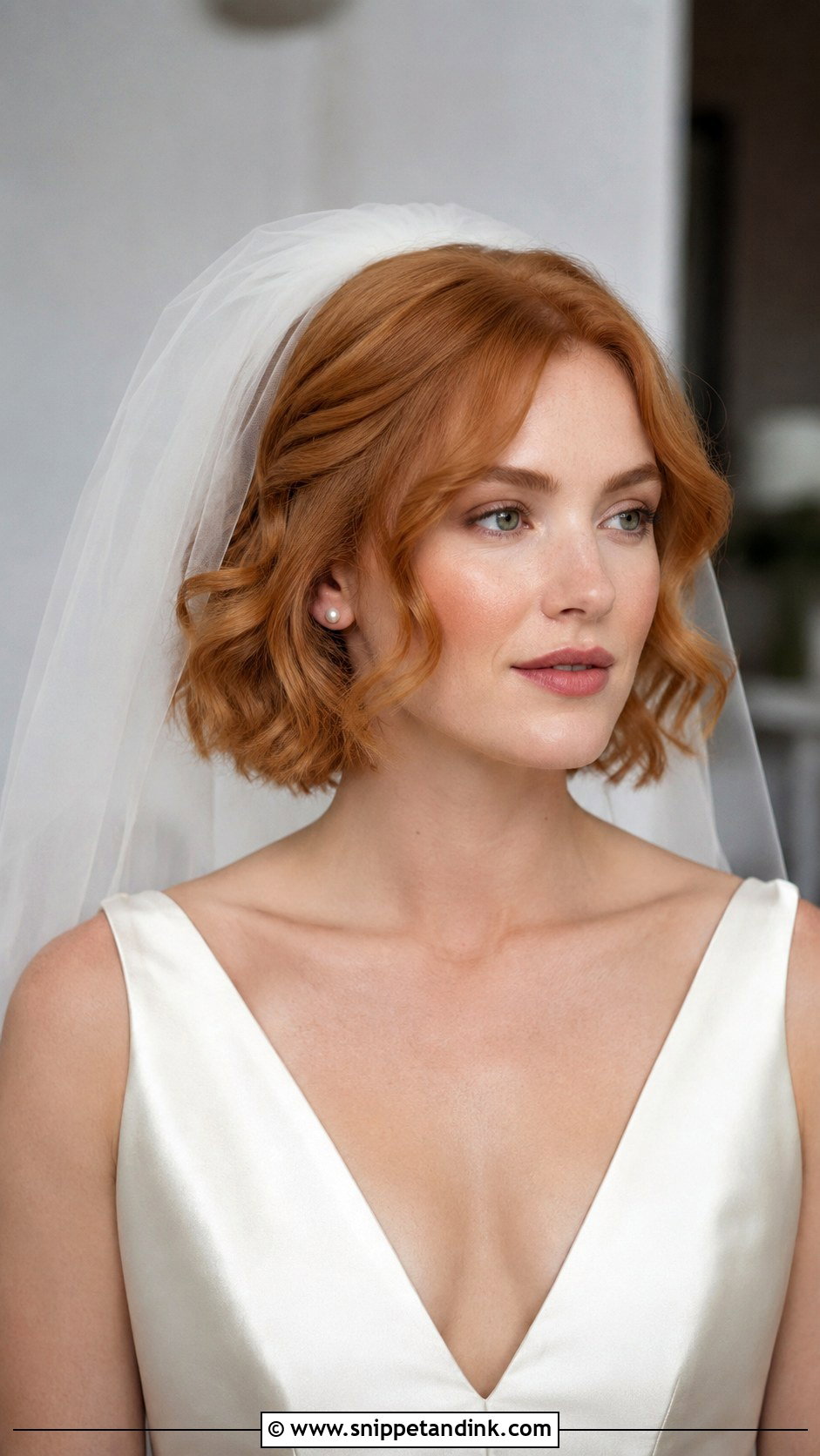 Short Hair Wedding Veil - Snippet and Ink - 15 Very Short Hair Wedding Styles