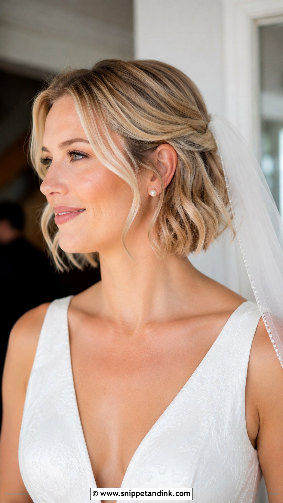 Short Hair Wedding Veil - Snippet and Ink - 15 Hairstyles for Short Length Hair Wedding
