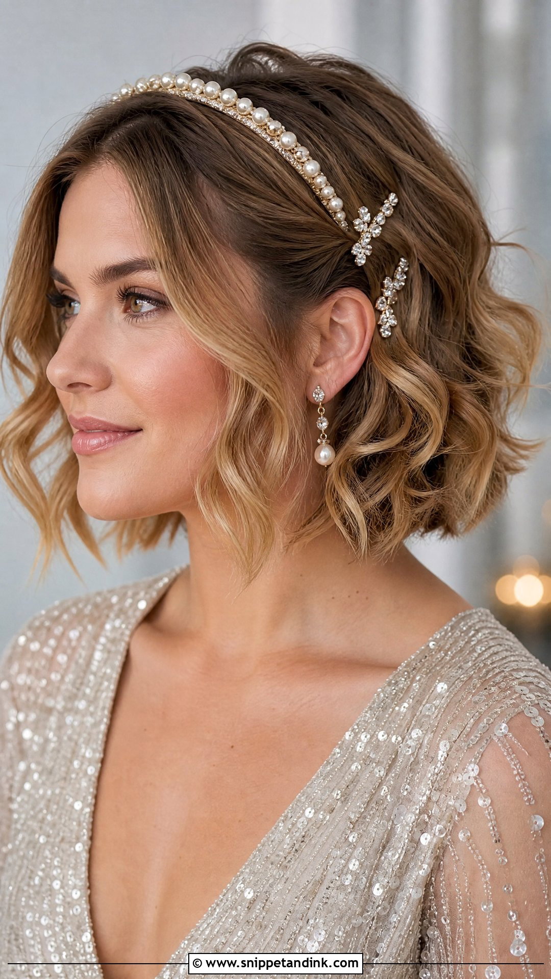 Short Hair With Accessories - Snippet and Ink - 30 Short Hair Styles for Wedding Guest