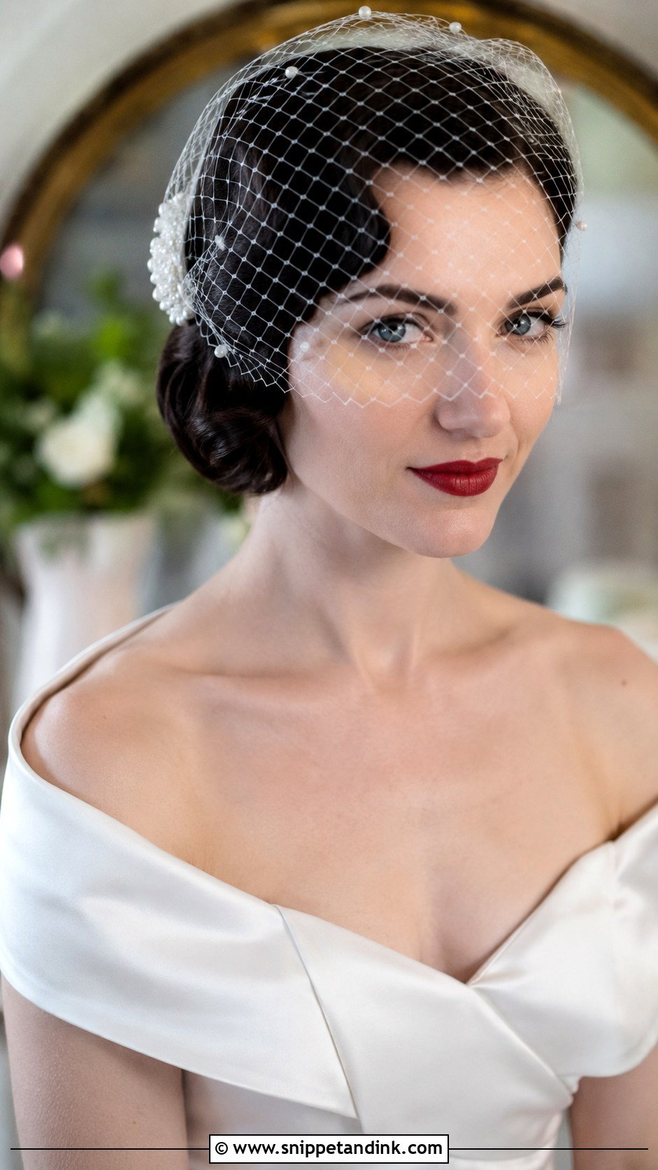 Short Hair With Birdcage Veil - Snippet and Ink - 30 Short Hair Bride Ideas