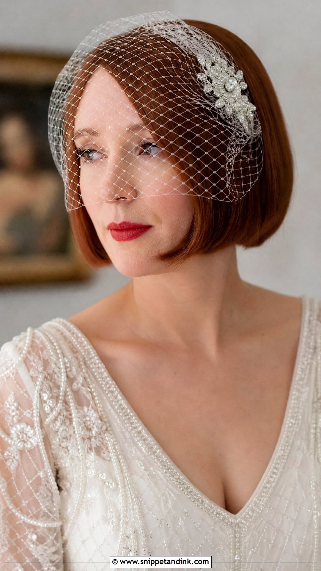 Short Hair With Birdcage Veil - Snippet and Ink - 20 Short Hair Wedding Hairstyles the Bride