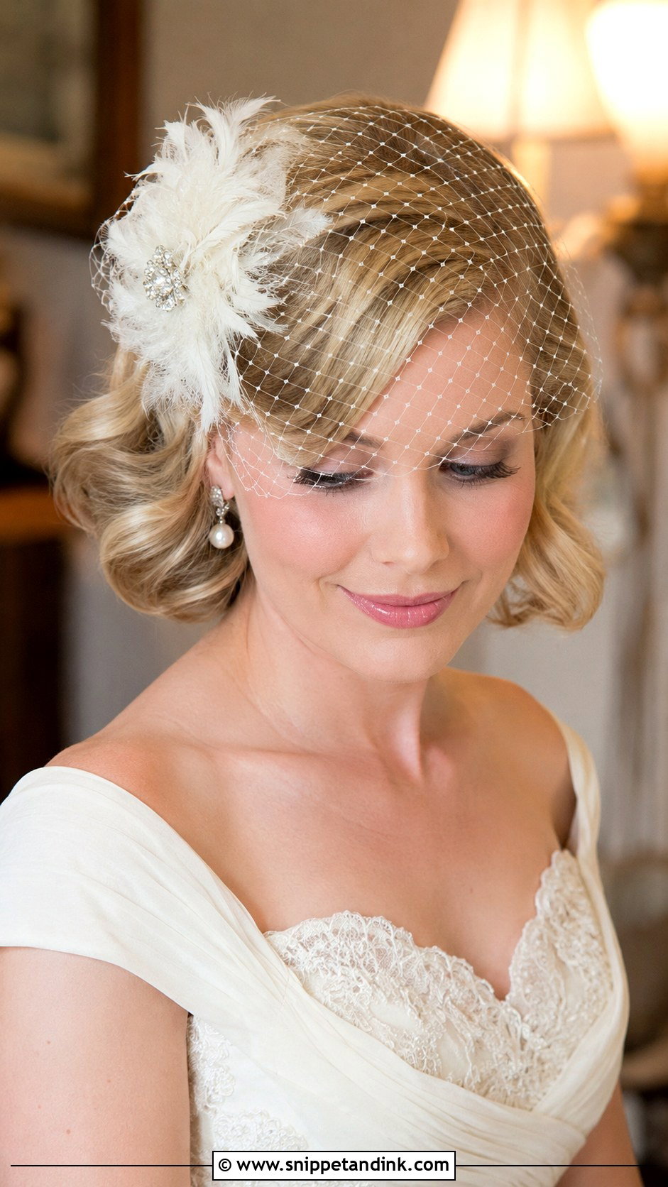 Short Hair With Birdcage Veil For Wedding - Snippet and Ink - 15 Short Hair for Weddings Ideas