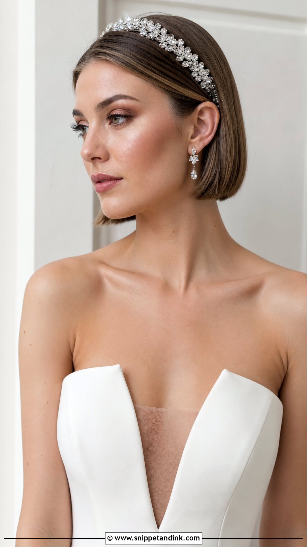 Short Hair With Decorative Headband - Snippet and Ink - 20 Wedding Hairstyles with Headband
