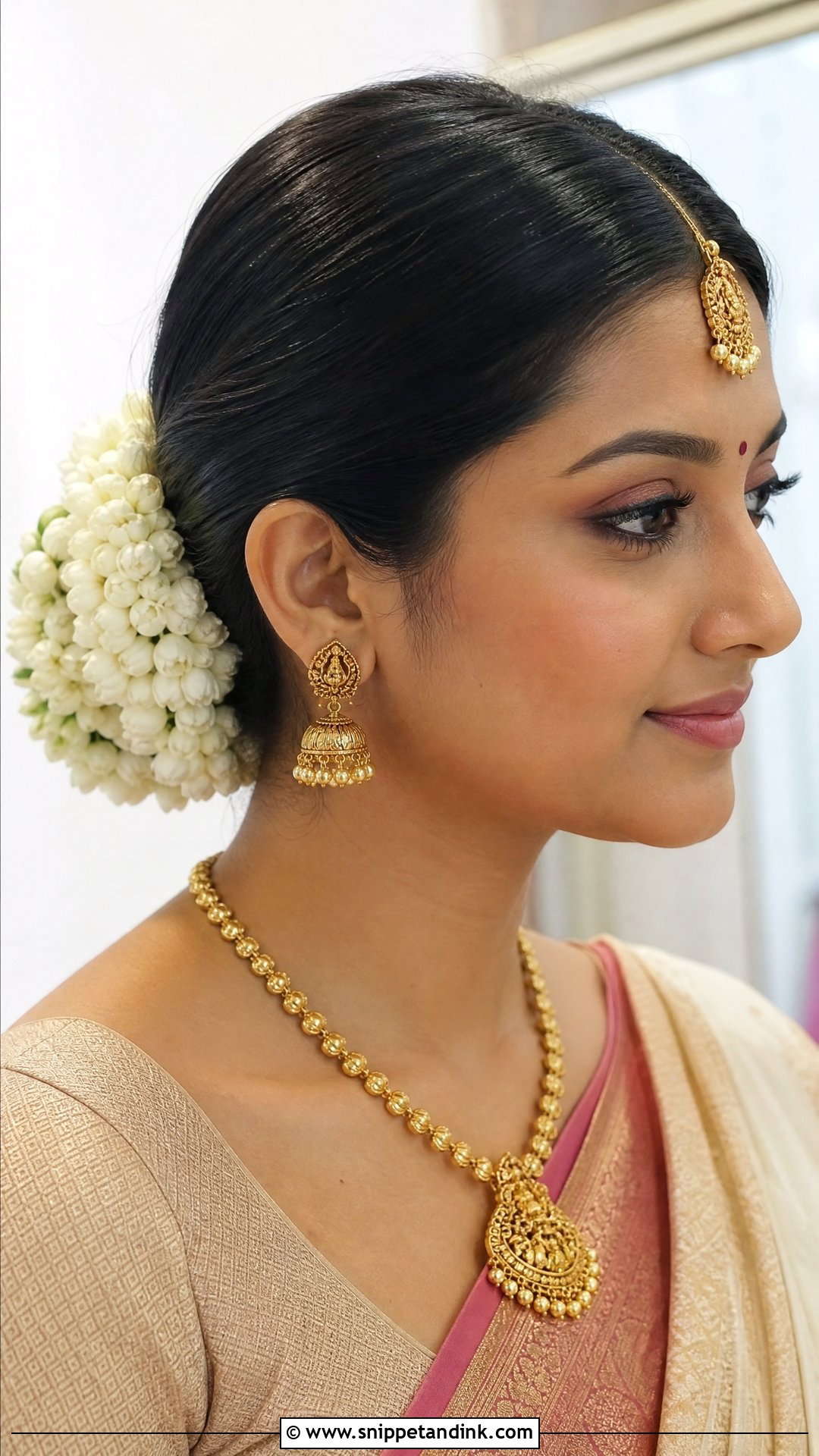 Short Hair With Gajra For Indian Wedding - Snippet and Ink - 20 Short Hair Styles Indian Wedding