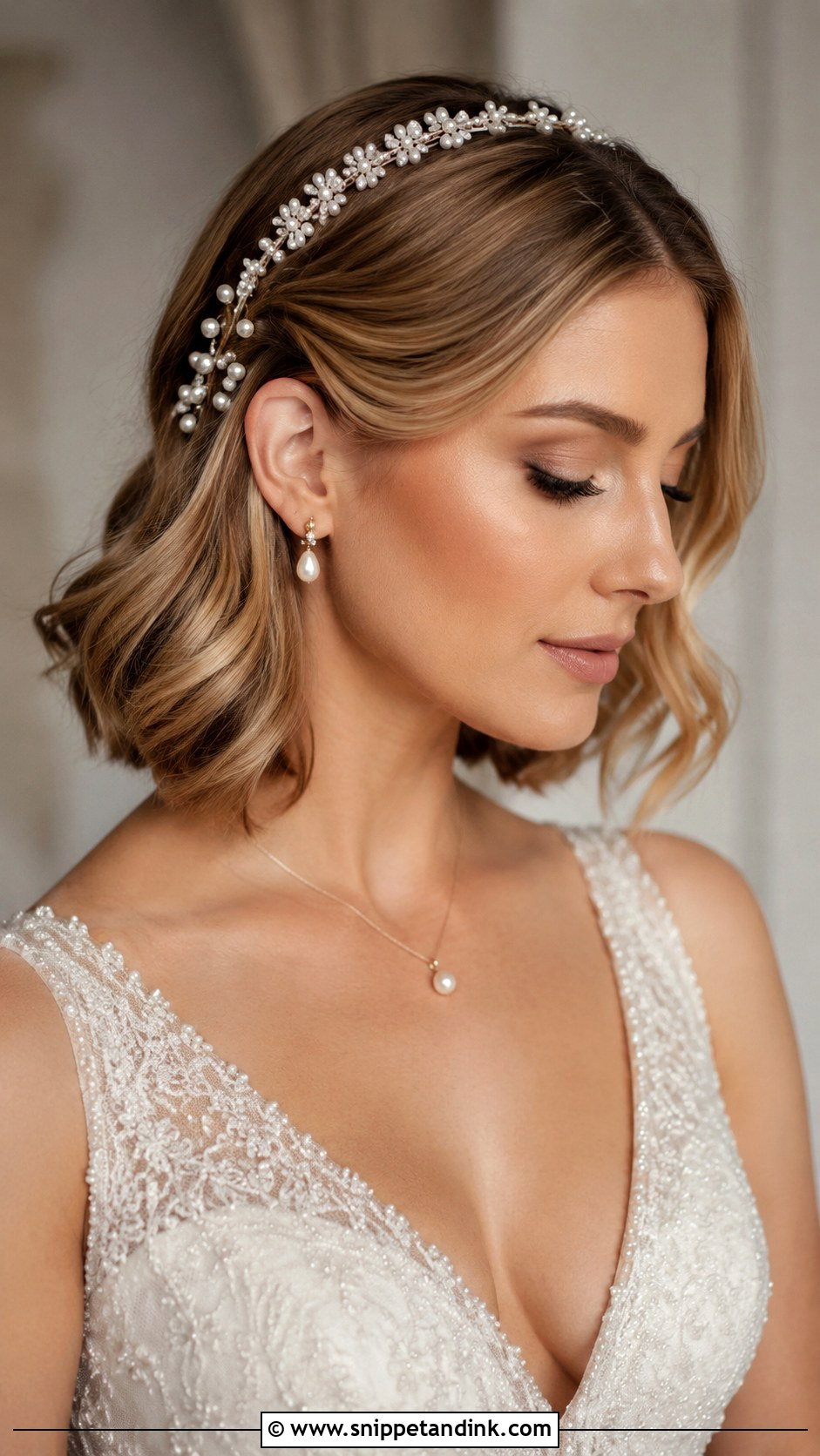 Short Hair With Pearl Accessories - Snippet and Ink - 25 Short Hair Style for Wedding Ideas