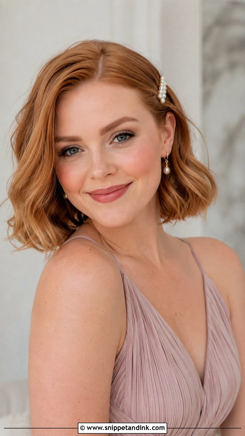 Short Hair With Pearl Clip Wedding Guest - Snippet and Ink - 15 Short Hairdos for Wedding Guest