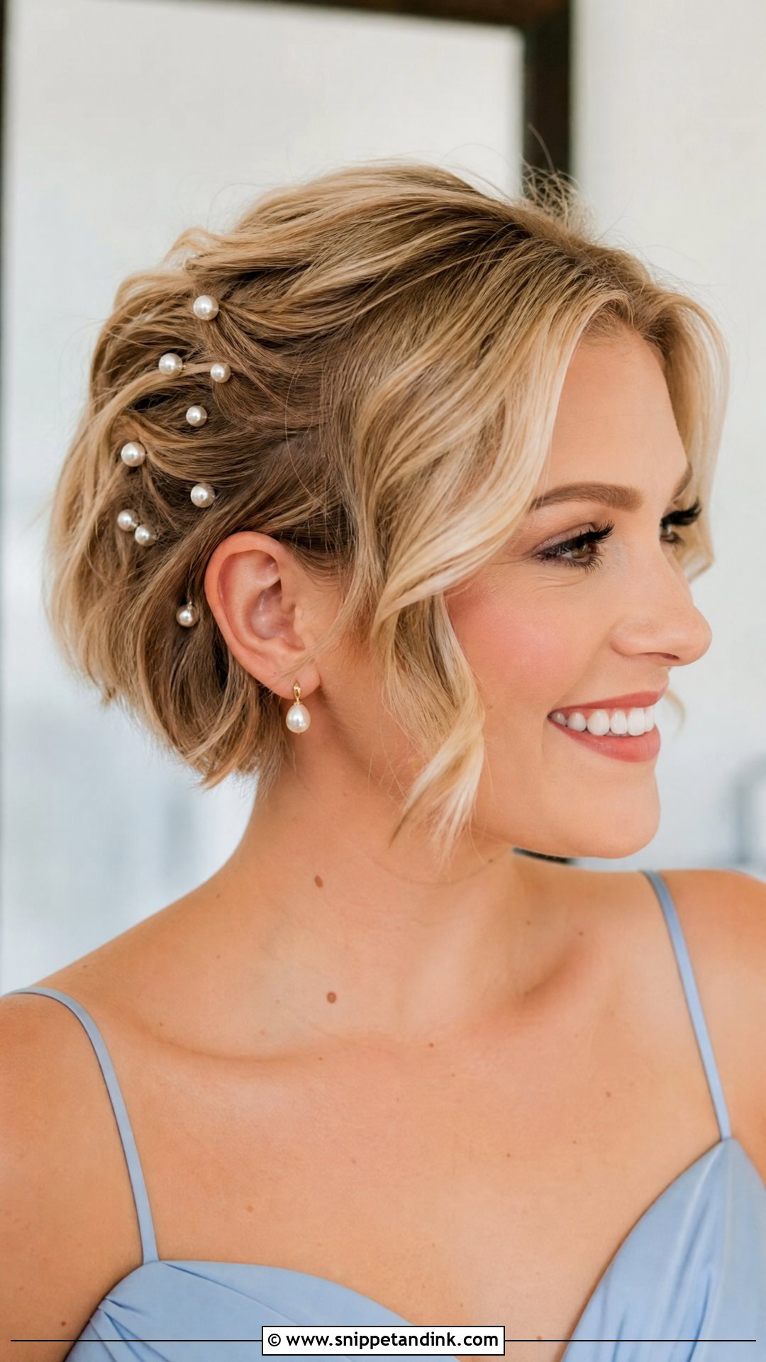 Short Hair With Pearl Pins Wedding - Snippet and Ink - 15 Easy Hairstyles for Short Hair for Wedding