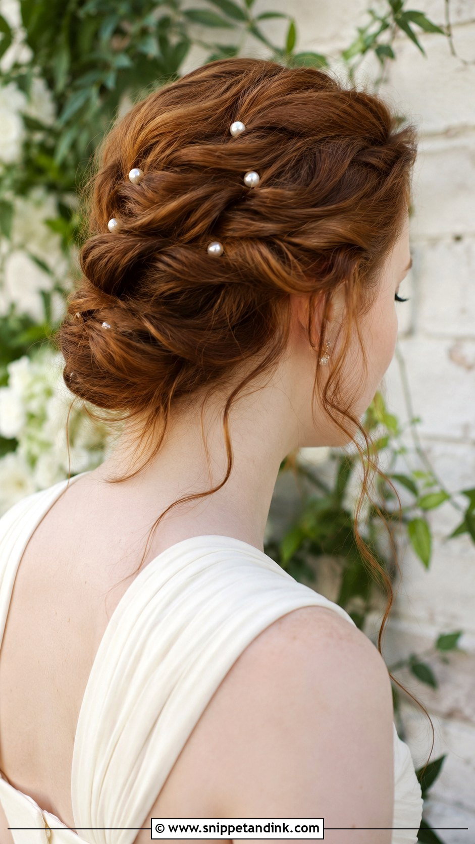 Short Hair With Pearl Pins - Snippet and Ink - 20 Bridemaids Hairstyles Shorter Hair