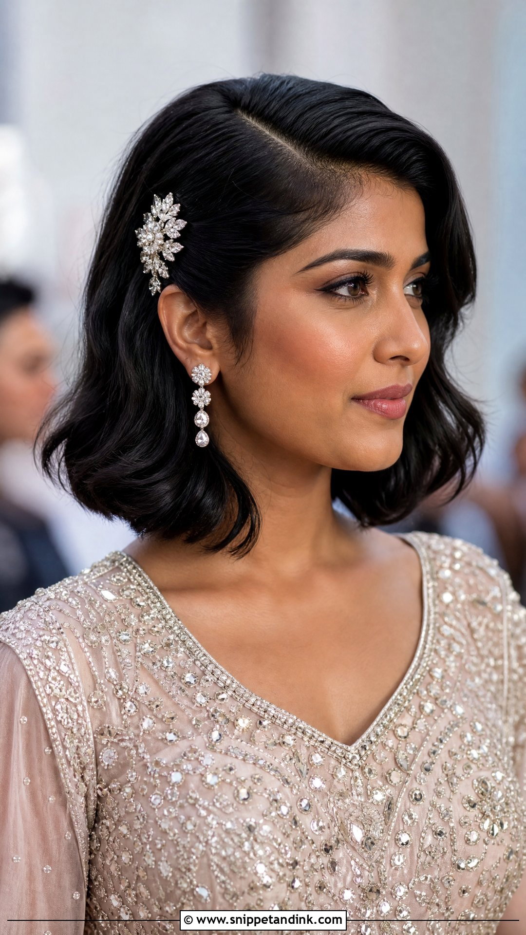 Short Hair With Side Part For Indian Wedding - Snippet and Ink - 20 Short Hair Styles Indian Wedding