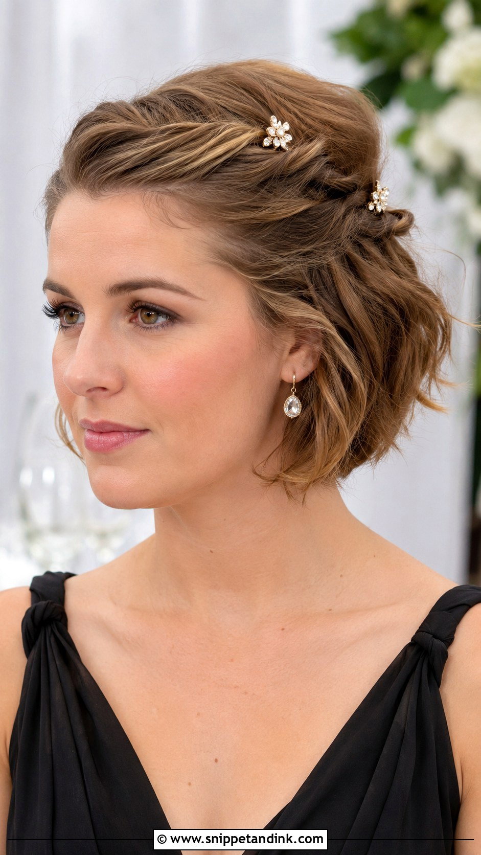 Short Hair With Twisted Sides - Snippet and Ink - 30 Short Hair Styles for Wedding Guest