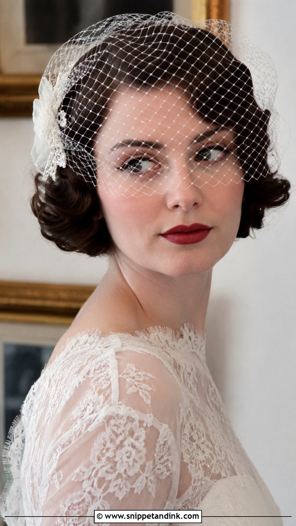 Short Hair with Birdcage Veil - Snippet and Ink - 25 Bride with Short Hair Ideas