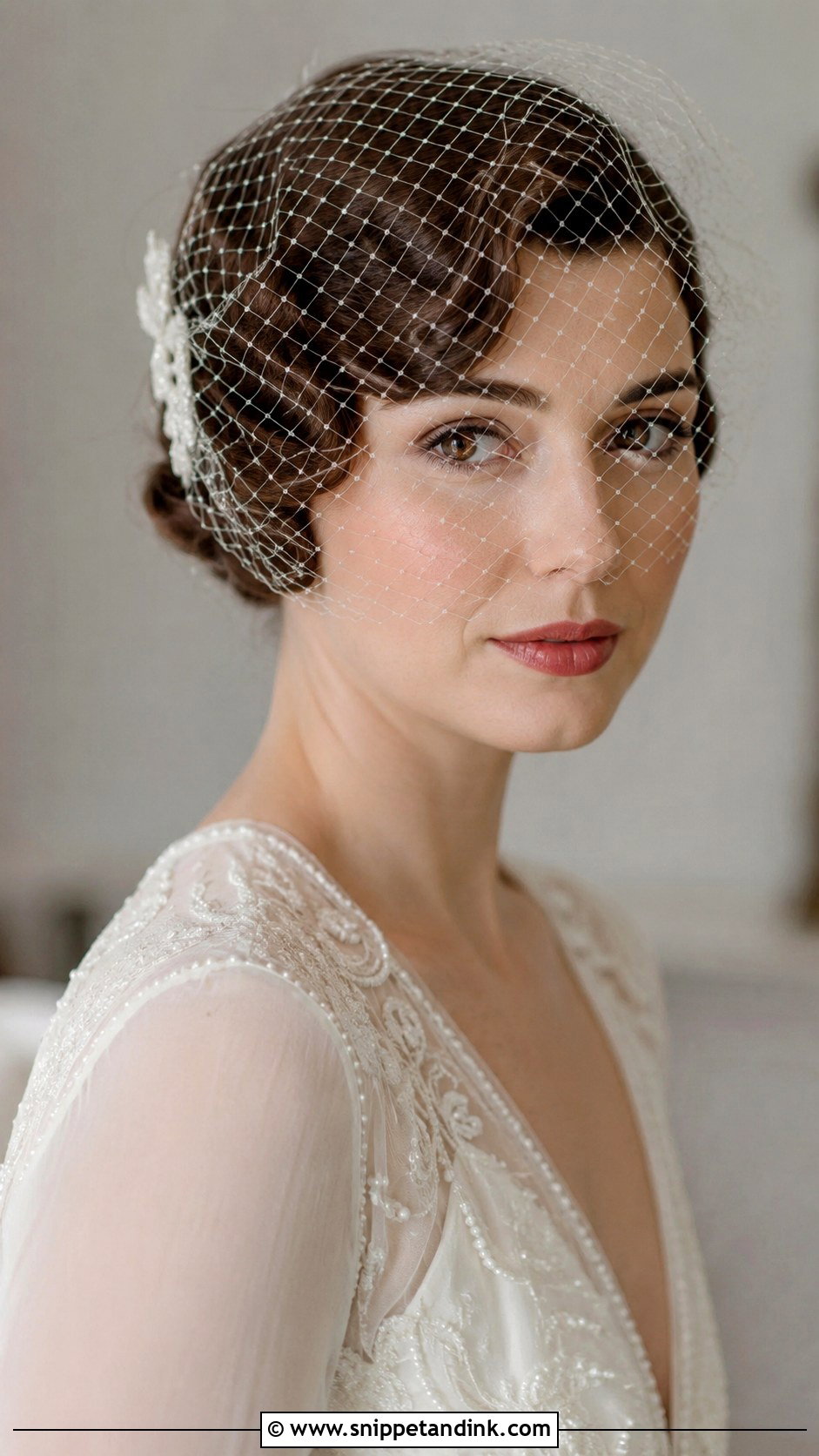 Short Hair with Birdcage Veil - Snippet and Ink - 25 Short Hair Styles for Wedding