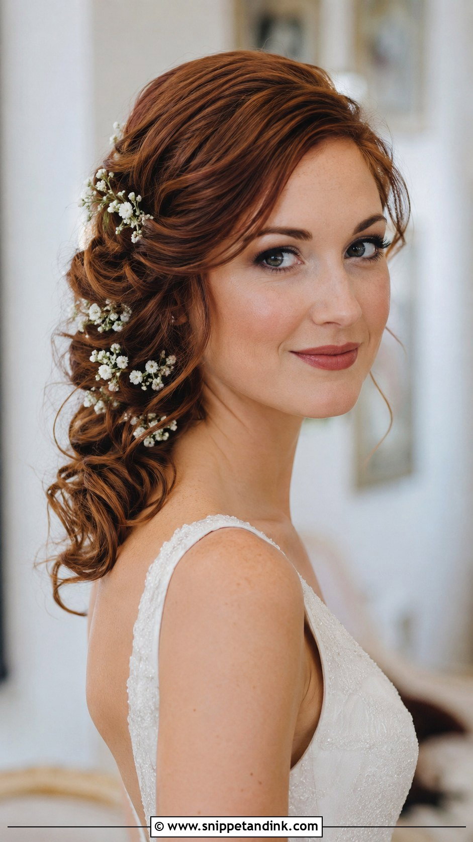 Short Hair with Side Swept Waves for Wedding - Snippet and Ink - 20 Hairdos for Short Hair Wedding