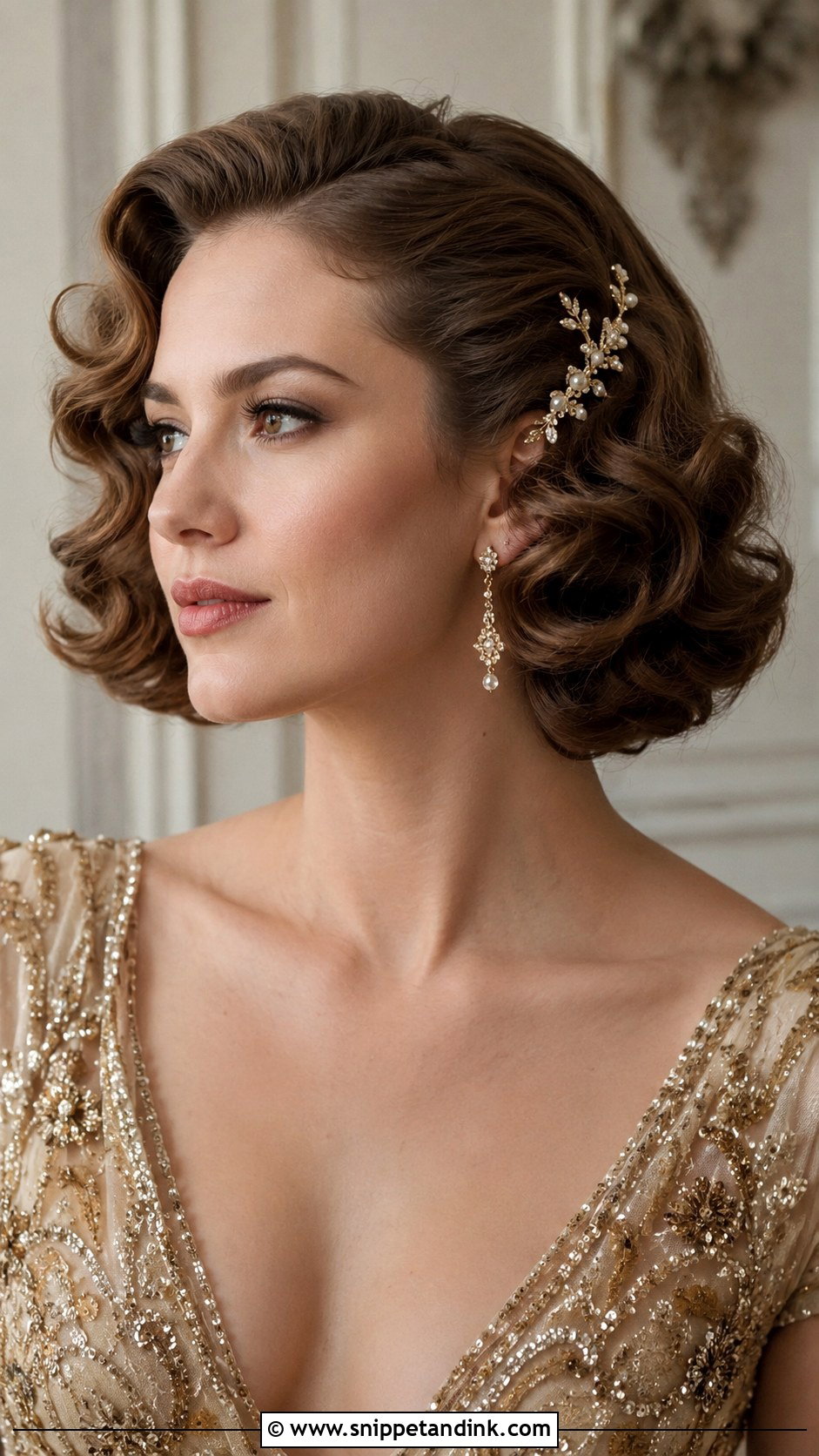 Short Hair with Soft Vintage Curls - Snippet and Ink - 25 Mother of the Bride Short Hair Ideas