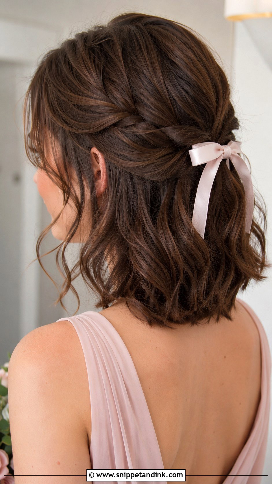Short Half Up Bob For Bridesmaids - Snippet and Ink - 20 Short Wedding Hairstyles for Bridesmaids