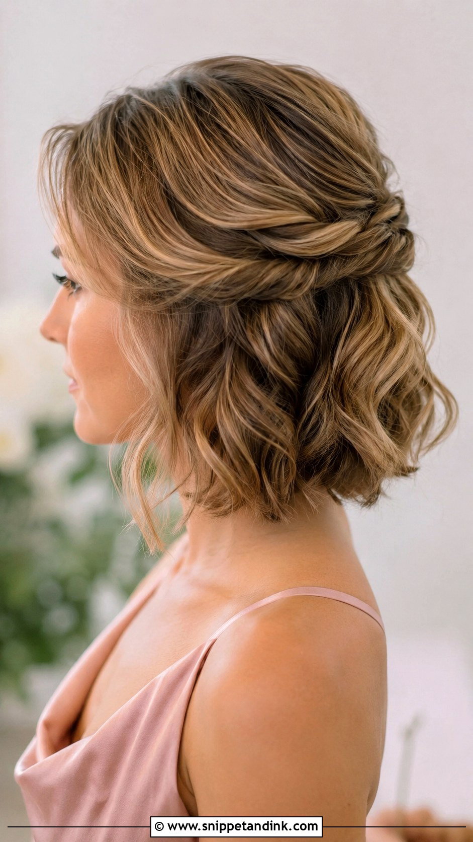 Short Half Up Bridesmaid Hairstyle - Snippet and Ink - 25 Bridesmaid Hairstyles for Short Hair