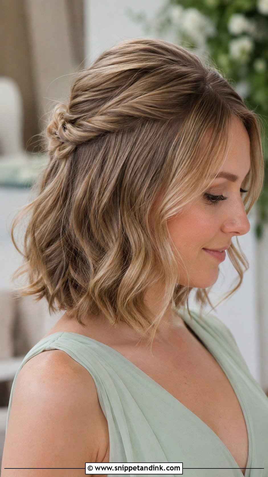 Short Half Up Bridesmaid Hairstyle For Fine Hair - Snippet and Ink - 20 Bridesmaid Hairstyles for Fine Hair